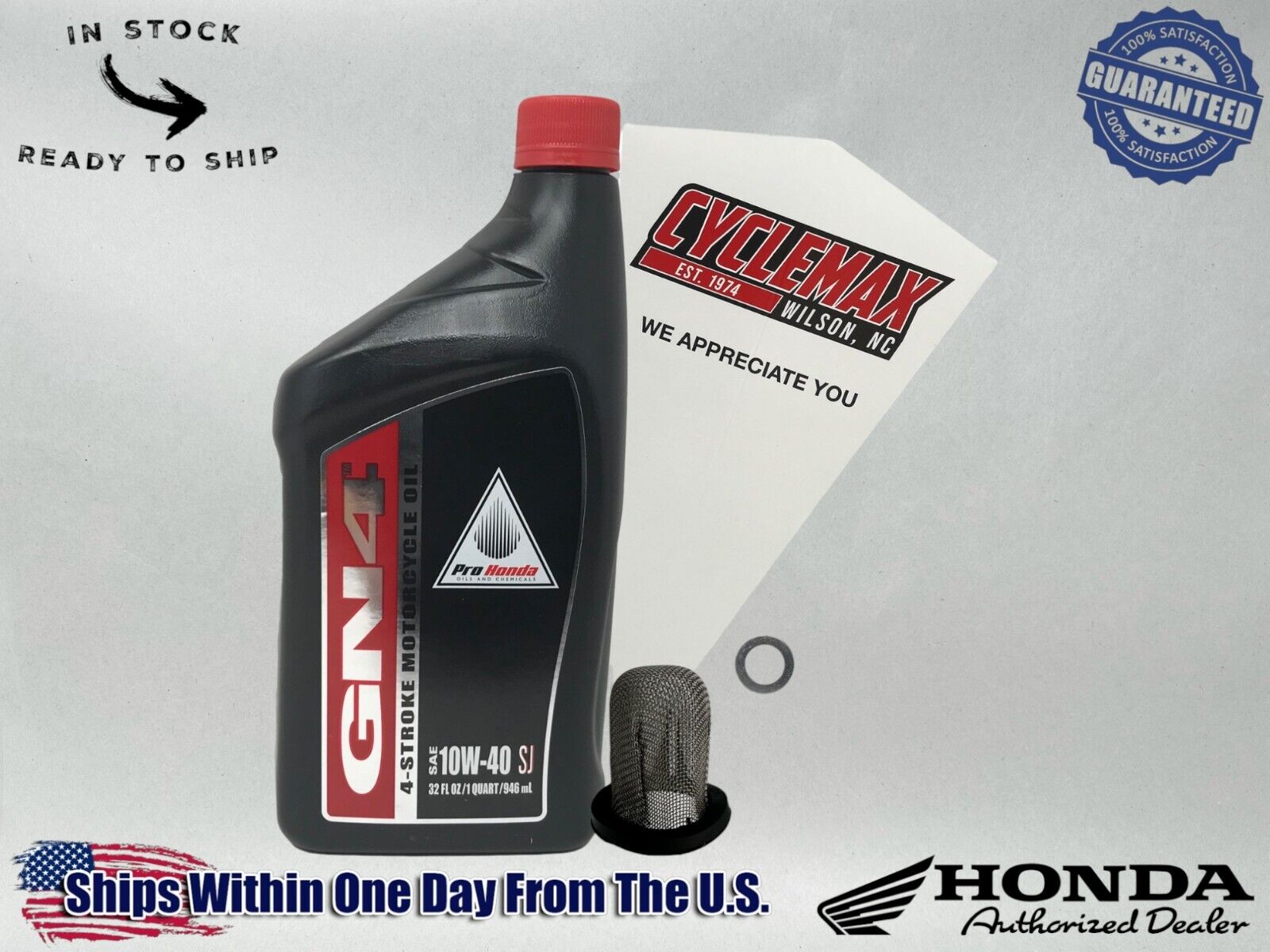 Cyclemax Standard 10W-40 Oil Change Kit fits 2022-2024 Honda NAVI