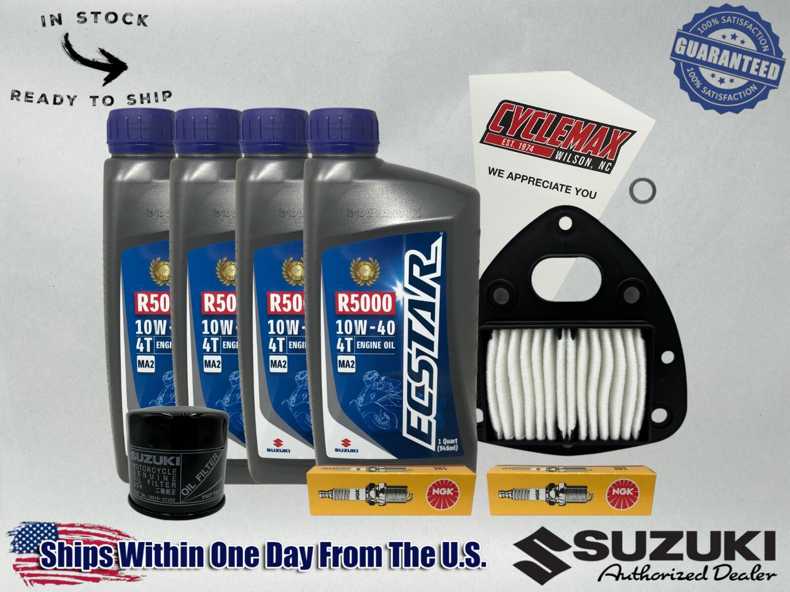 Cyclemax Standard Ecstar R5000 Tune-Up Kit compatible with 2005-2009 Suzuki Boulevard C90