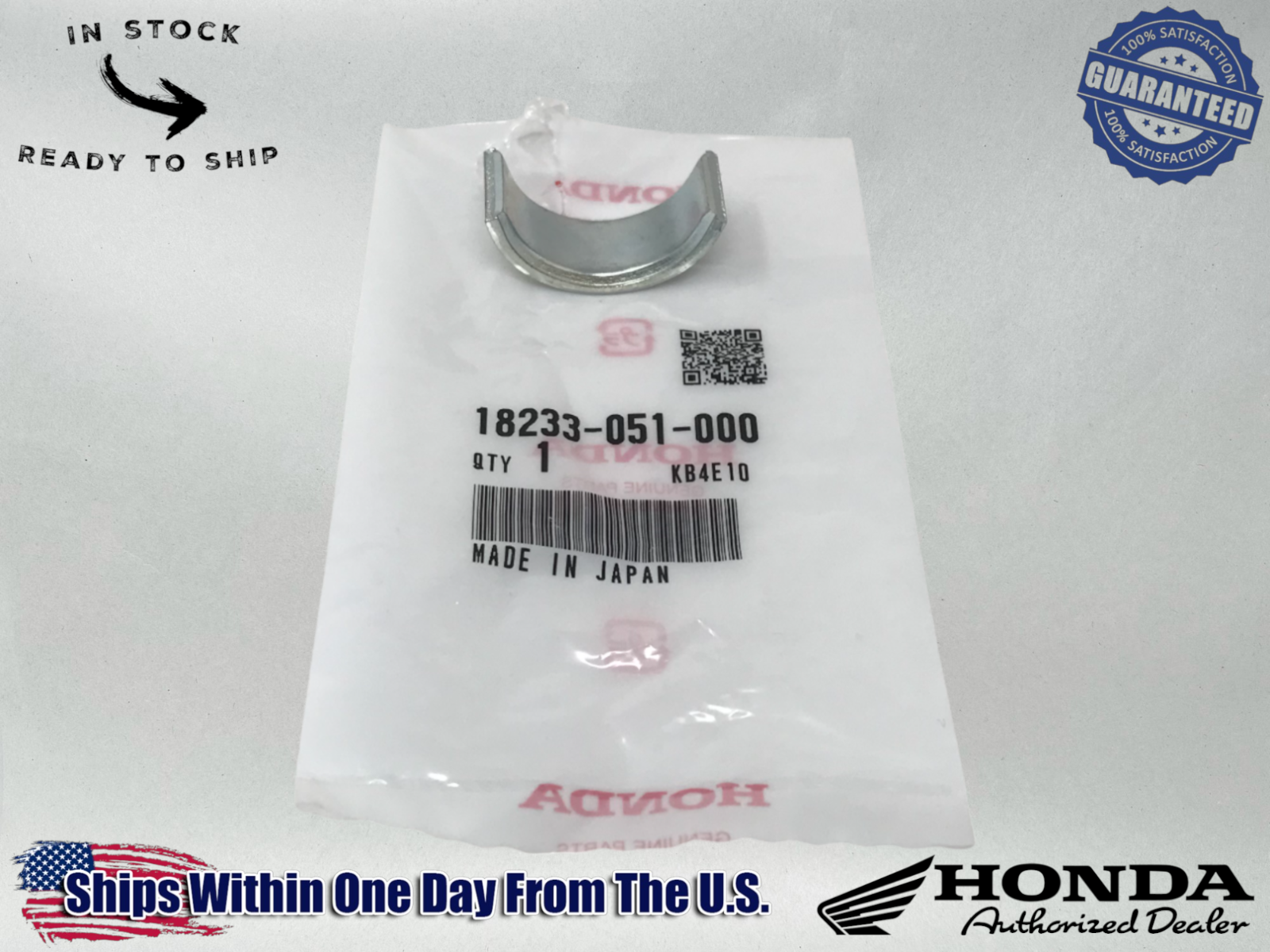 Honda OEM EXHAUST PIPE JOINT COLLARS 18233-051-000