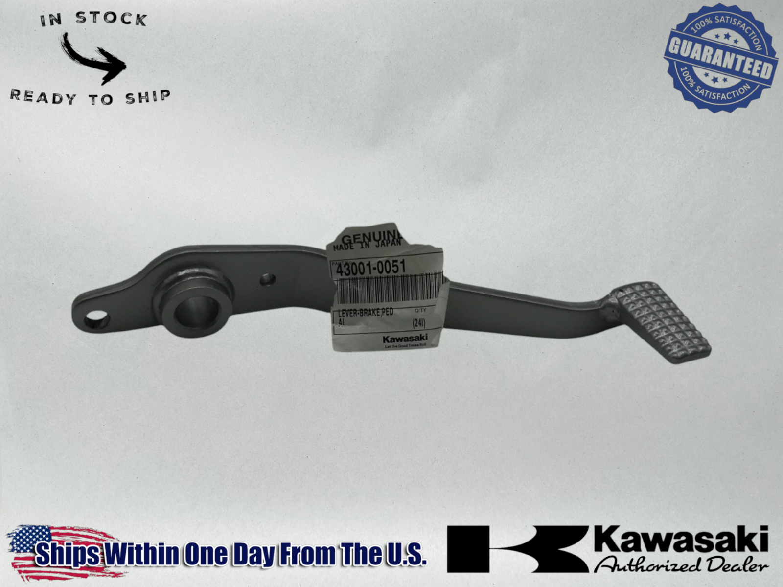 Kawasaki Genuine OEM 2006-08 NINJA 650R BRAKE PEDAL LEVER 43001-0051