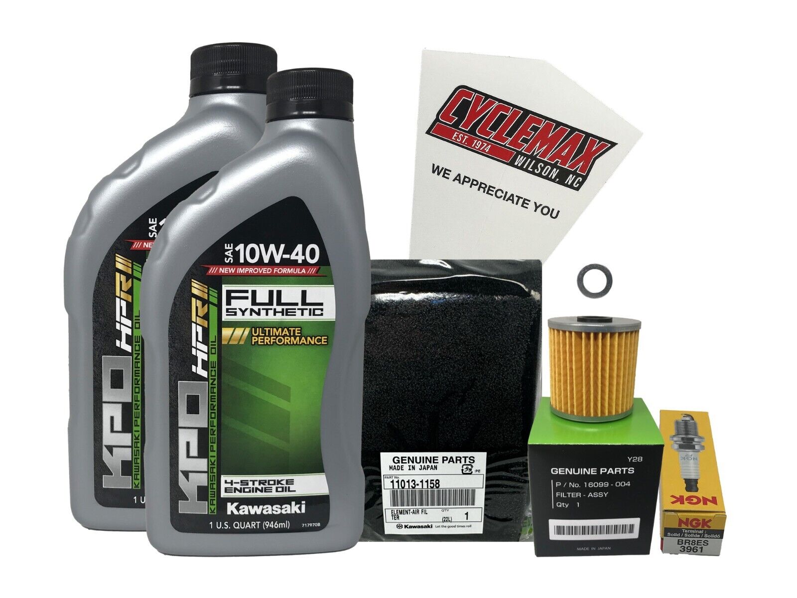 Cyclemax FS Tune Up Kit with Spark Plugs fits 1988 Kawasaki BAYOU 300