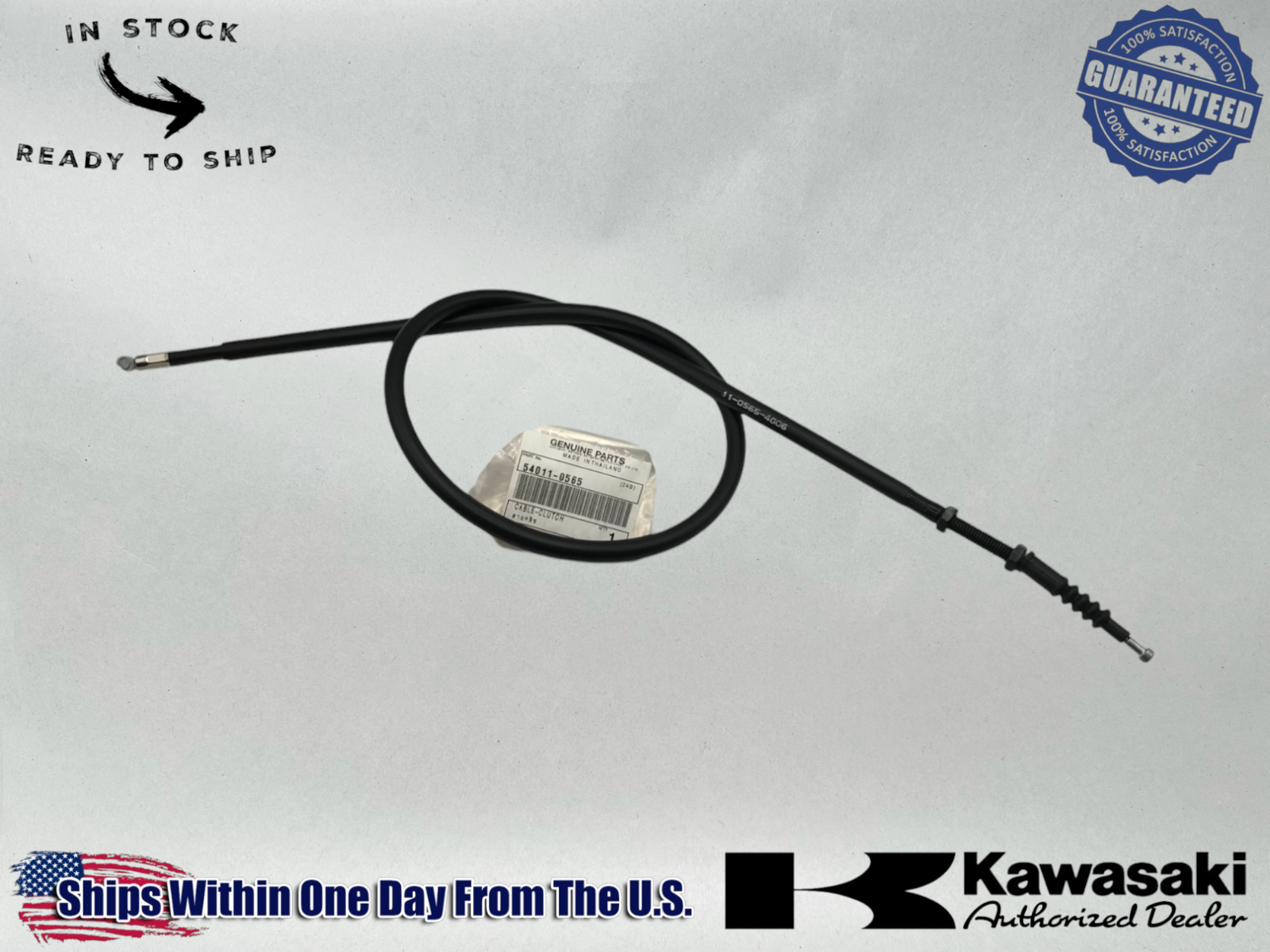 Kawasaki Genuine OEM Authentic 2008-17 NINJA 250R / 300 CLUTCH CABLE 54011-0565