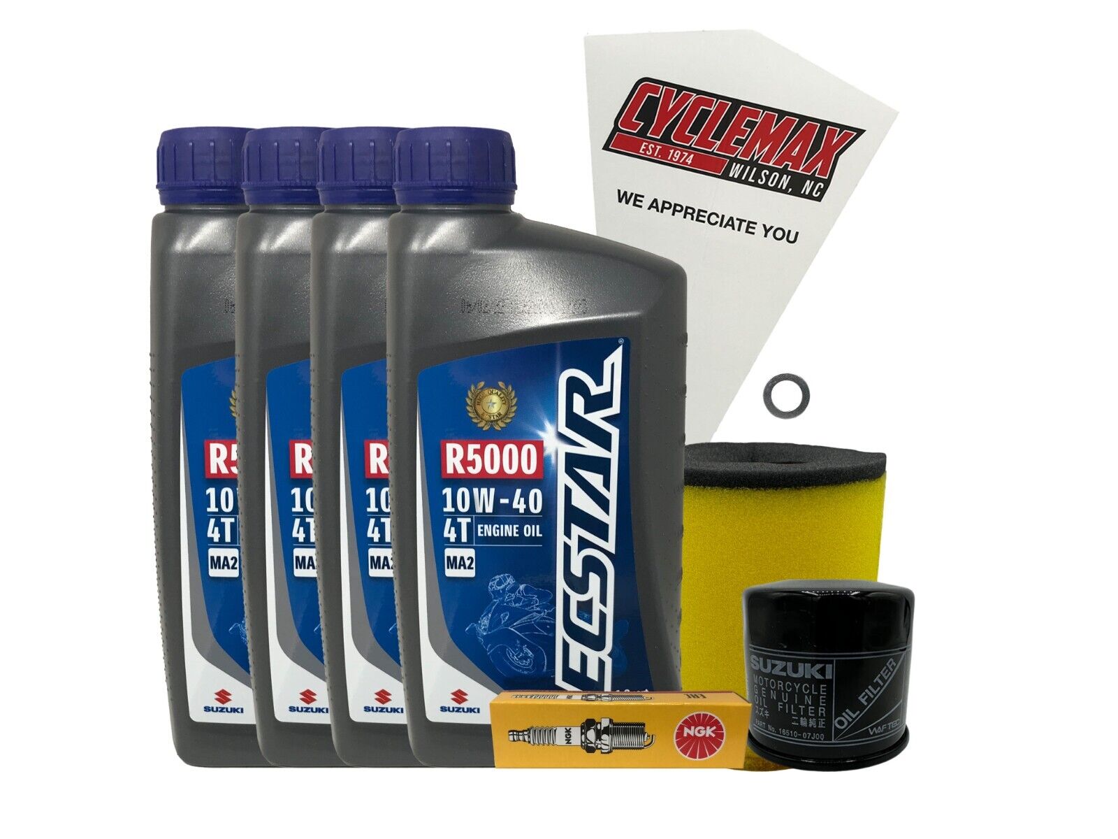 Cyclemax Standard Tune Up Kit w/ Spark Plug fits 2004-2010 Suzuki LT-A400 K4-K7