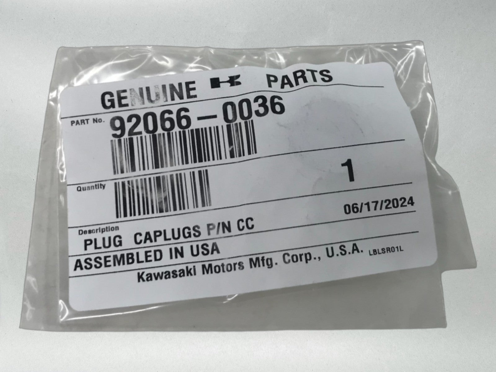 Kawasaki Genuine OEM Authentic PLUG 92066-0036