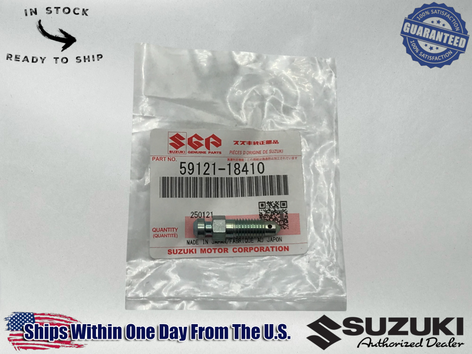 Suzuki Genuine OEM Brake fluid Bleeder Valve Screw 59121-18410