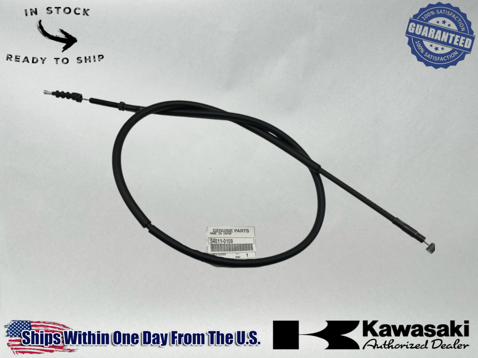 Kawasaki Genuine OEM Authentic 2011-16 NINJA 1000 CLUTCH CABLE 54011-0109