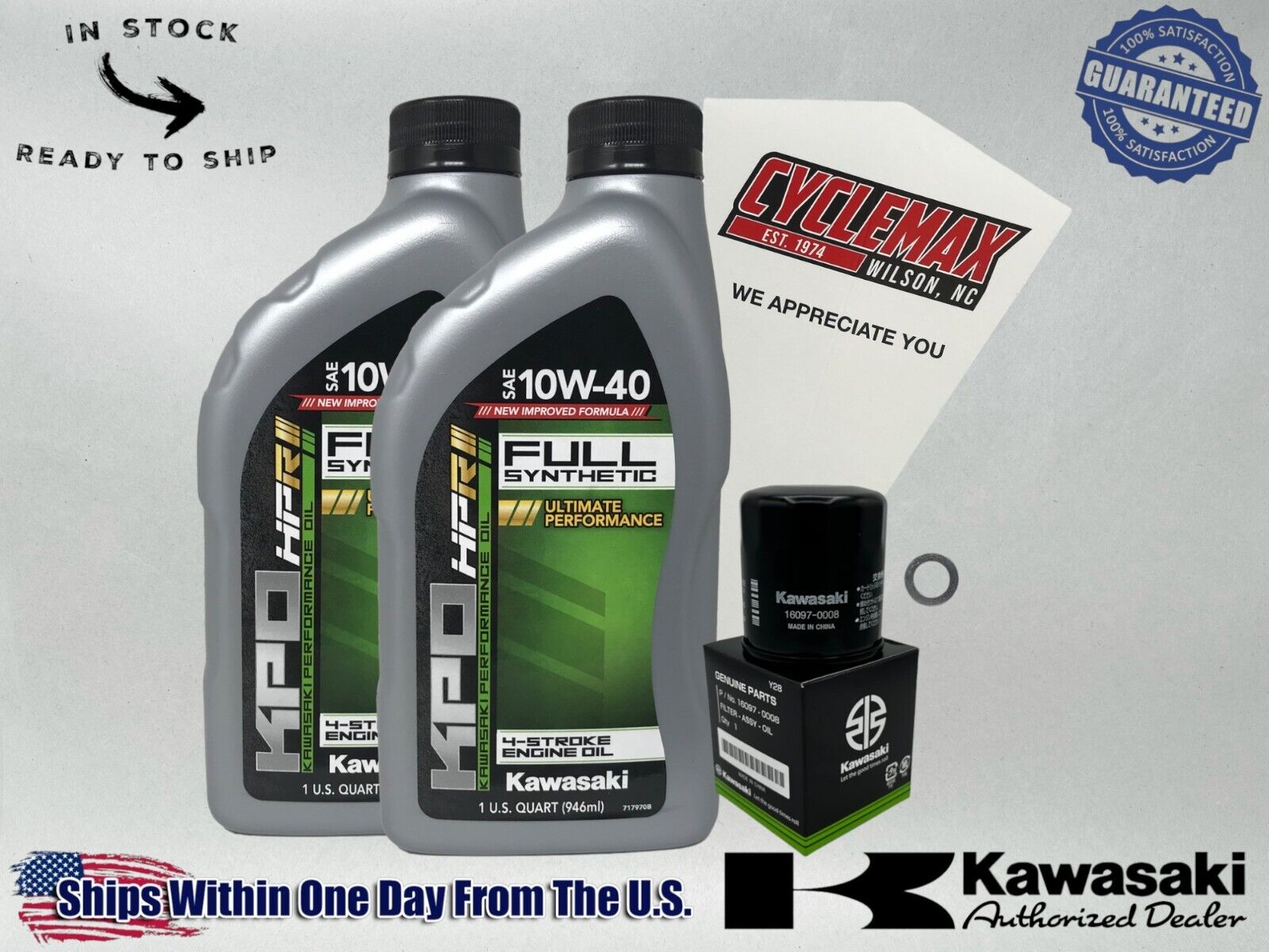 Cyclemax FS KPO Oil Change Kit fits 2004-2006 Kawasaki PRAIRIE 700 4X4
