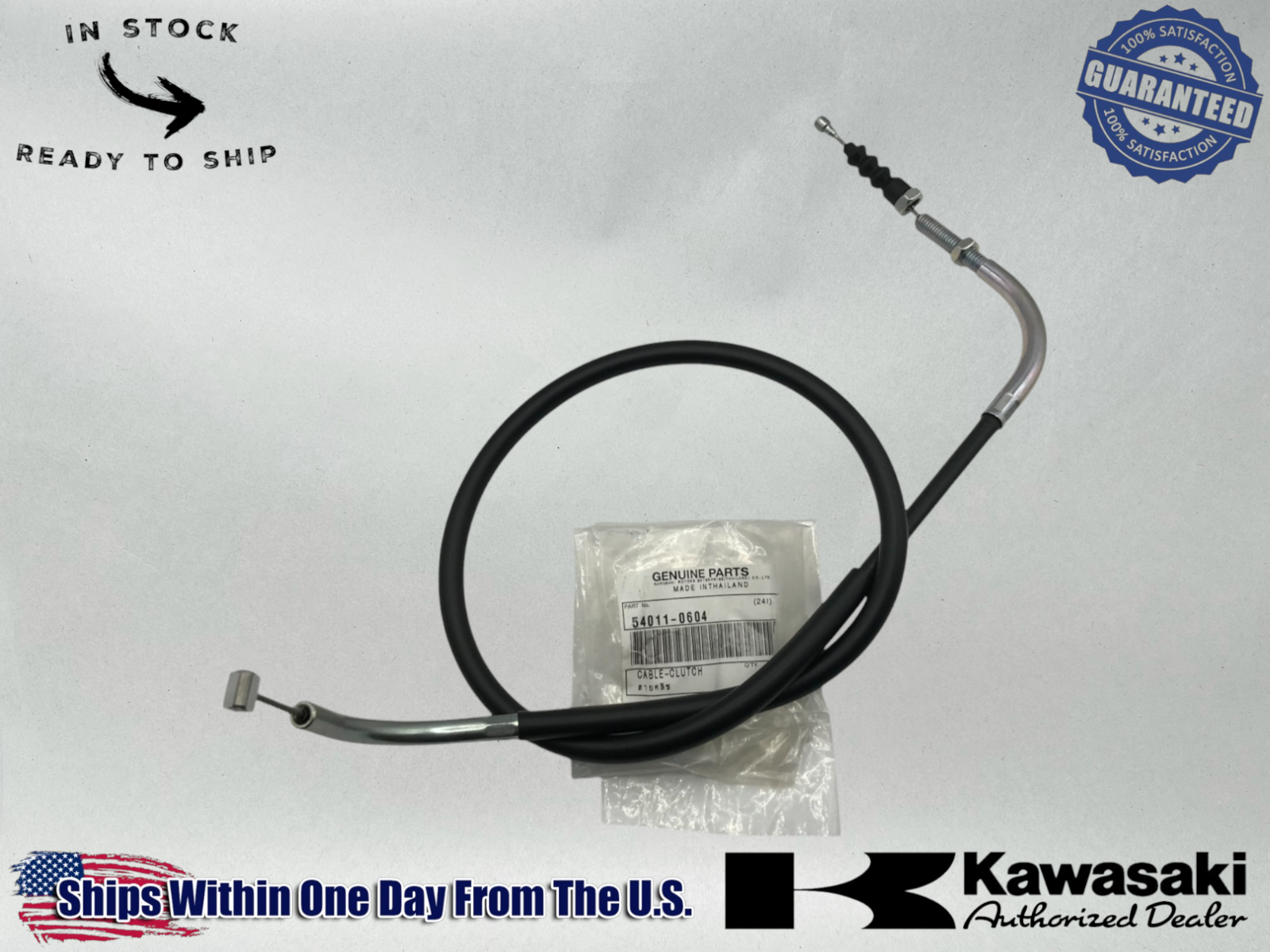 Kawasaki Genuine OEM Authentic 2017-24 Z 125 PRO Z125PRO CLUTCH CABLE 54011-0604
