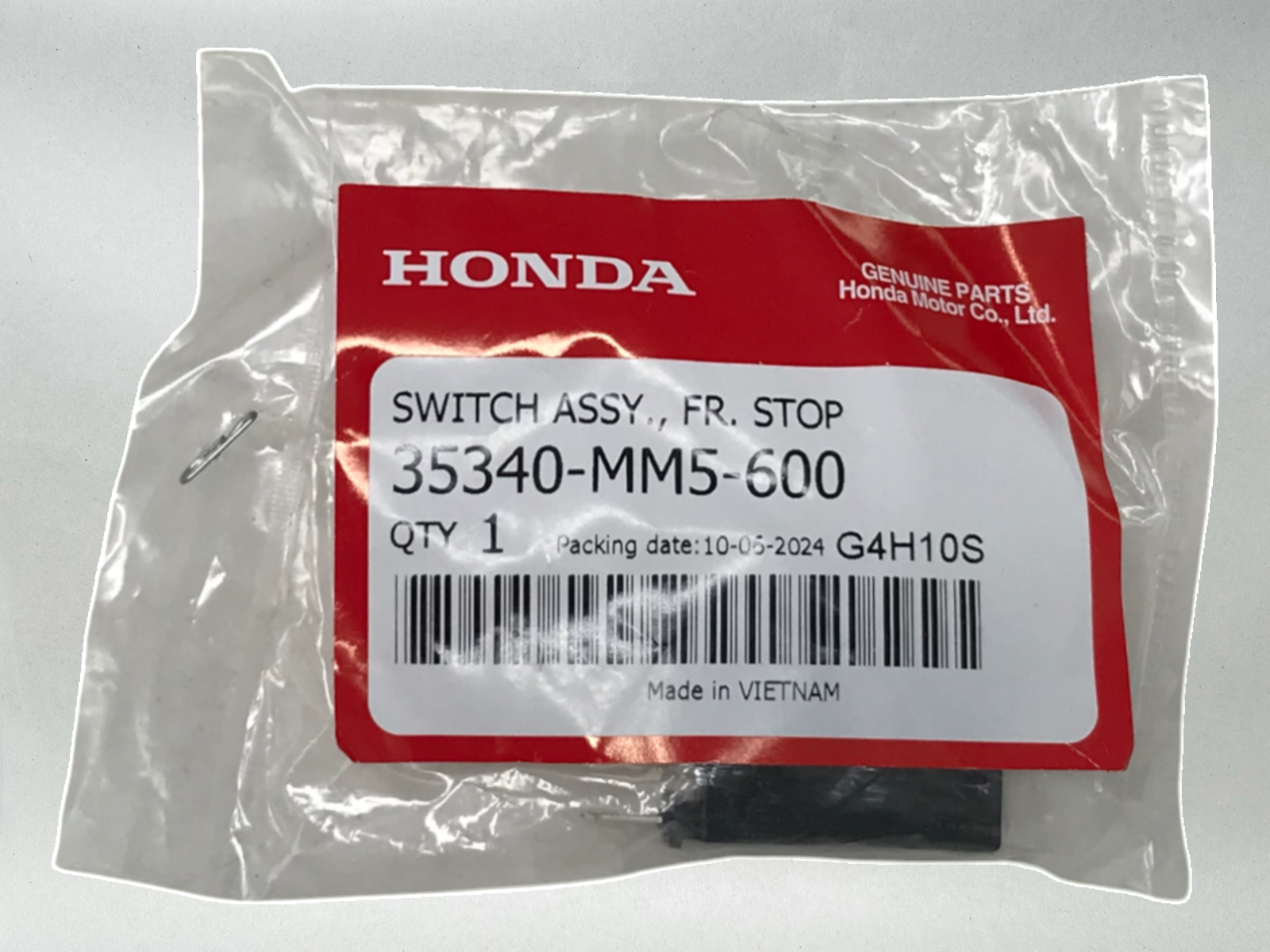 Honda Genuine OEM Authentic Front Brake Light Switch 35340-MM5-600
