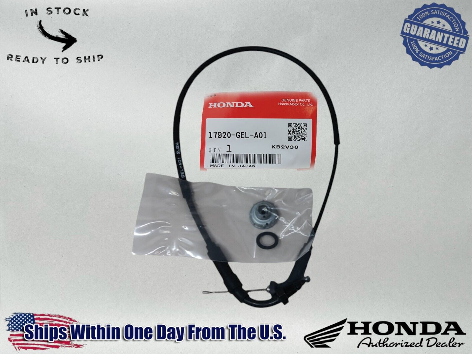 Honda Genuine OEM Authentic Throttle Cable 17920-GEL-A01