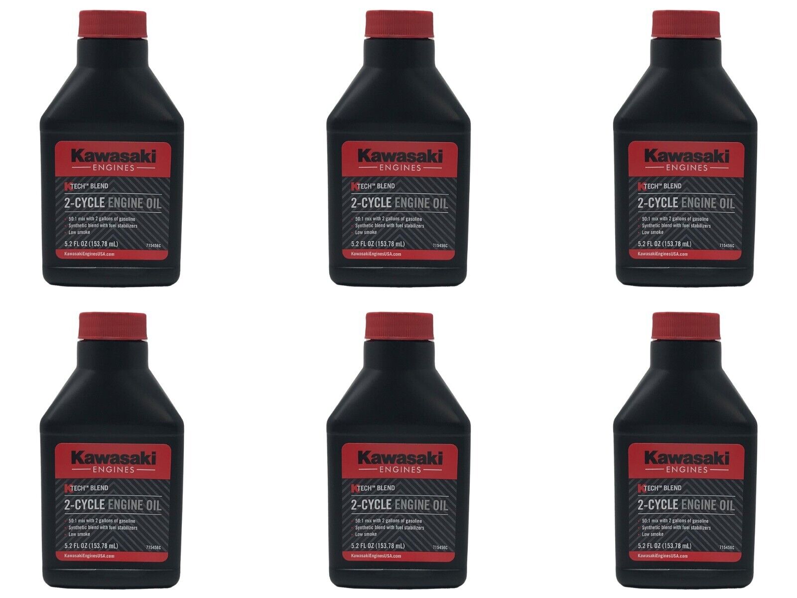 Kawasaki Engines Genuine OEM 5.2 FL OZ 2-Cycle Engine Oil 99969-6083 - 6 Pack