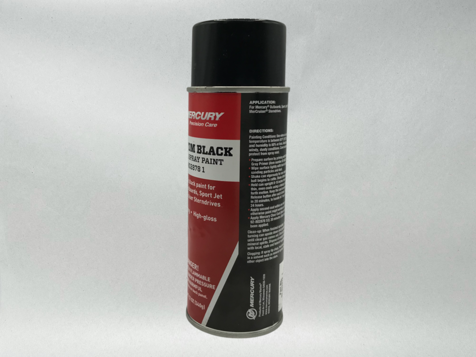 Mercury Genuine Phantom Black GlossEngine Spray Paint Can Factory Color 8028781