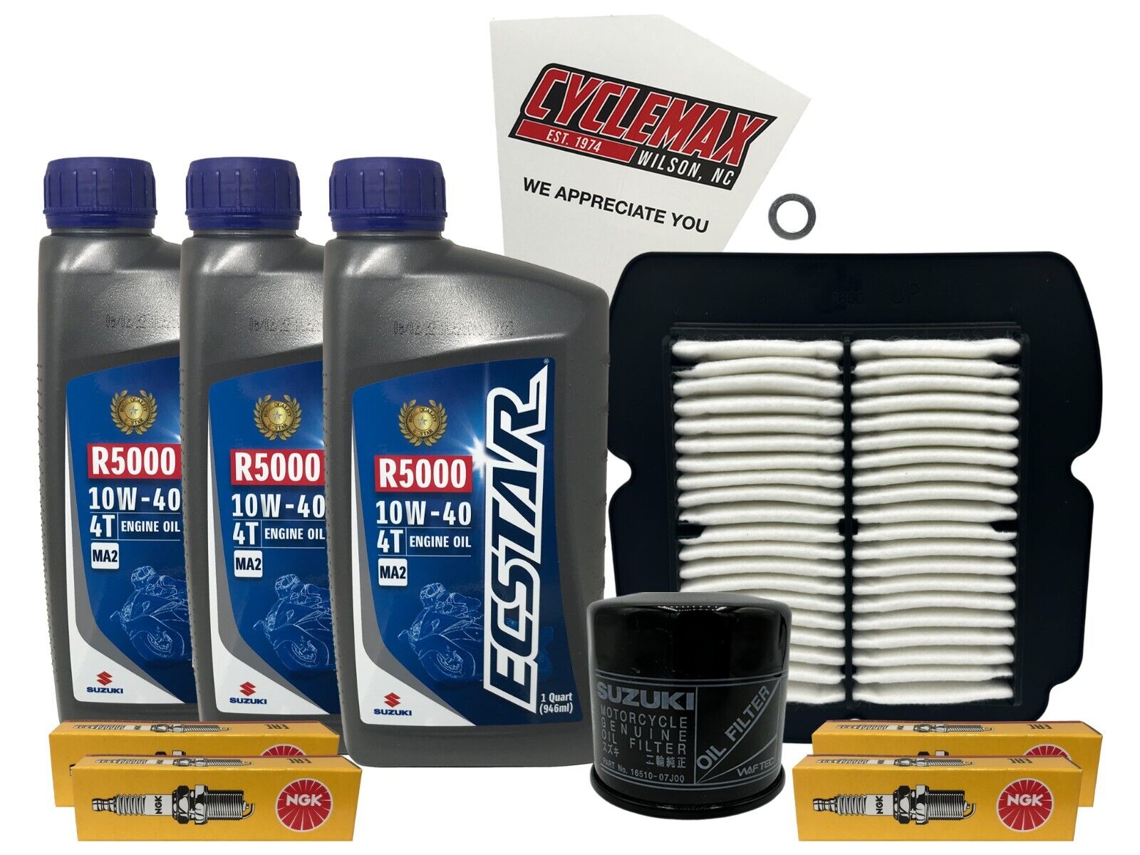 Cyclemax Standard Tune Up Kit with Spark Plugs fits 2001-2008 Suzuki SV650