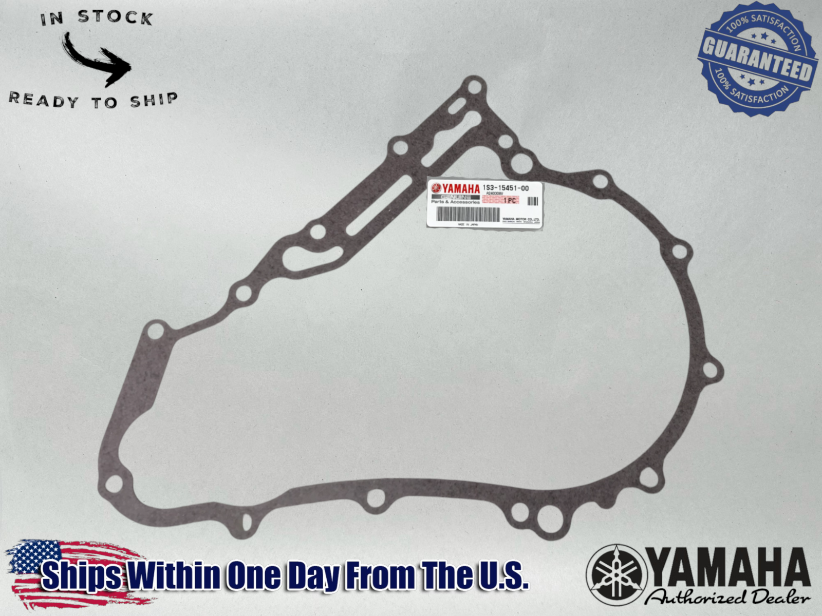 Yamaha Genuine OEM Authentic Lh Stator Magneto Cover Gasket 1S3-15451-00-00