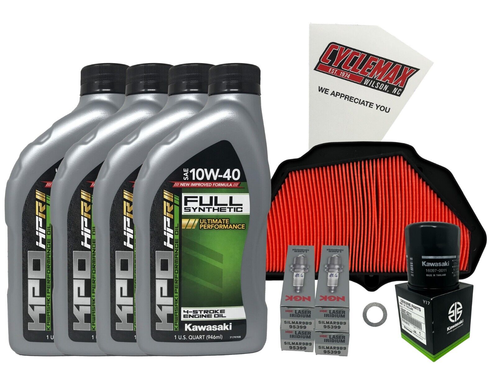 Cyclemax Full Synthetic Tune Up Kit w/Plugs fits 2019-2023 Kawasaki Ninja ZX-10R