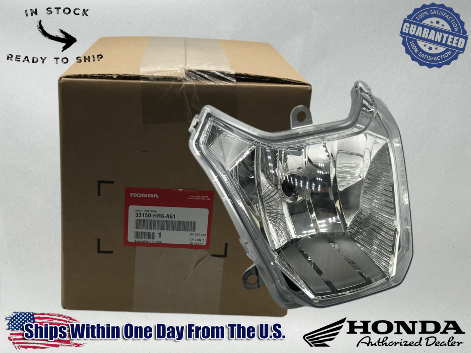 Honda Headlight Lens 15-25 TRX 500 Rubicon Foreman TRX500 TRX520 33150-HR6-A61
