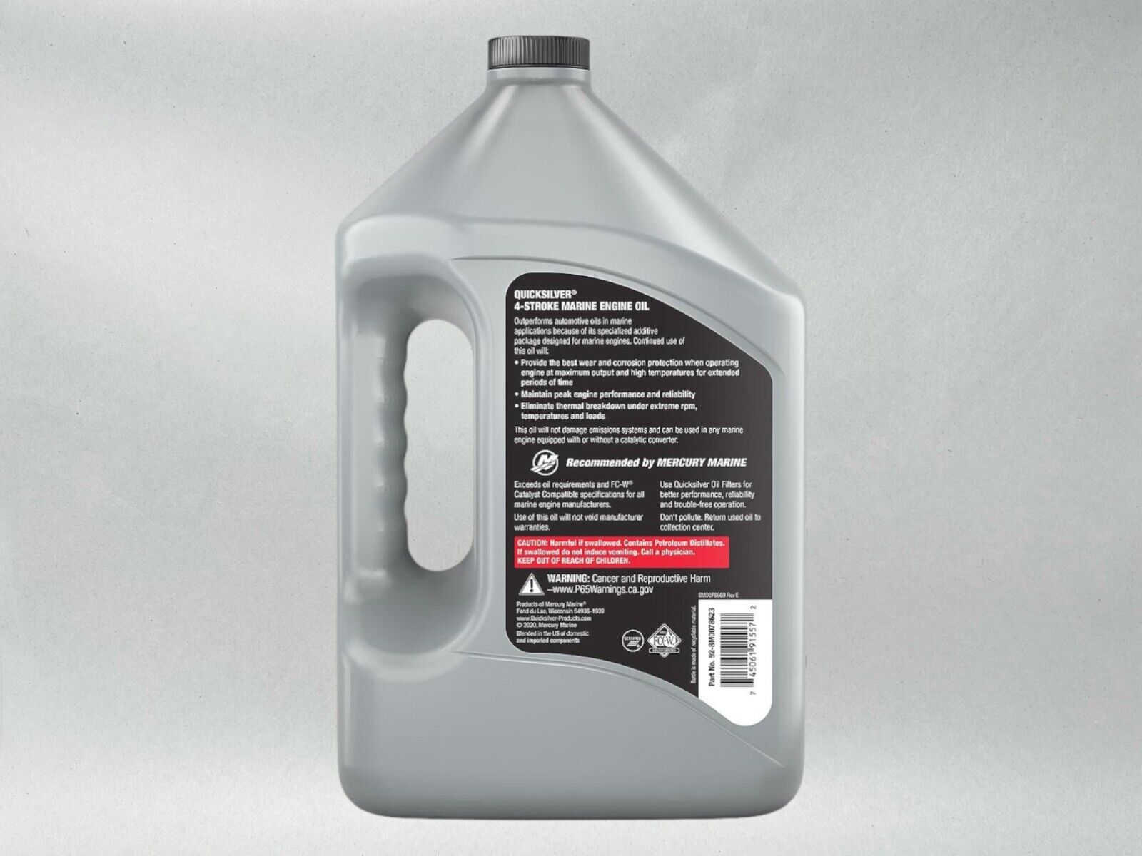 Quicksilver OEM 25W-40 Synthetic Marine Engine Oil, 1 Gallon 8M0078623