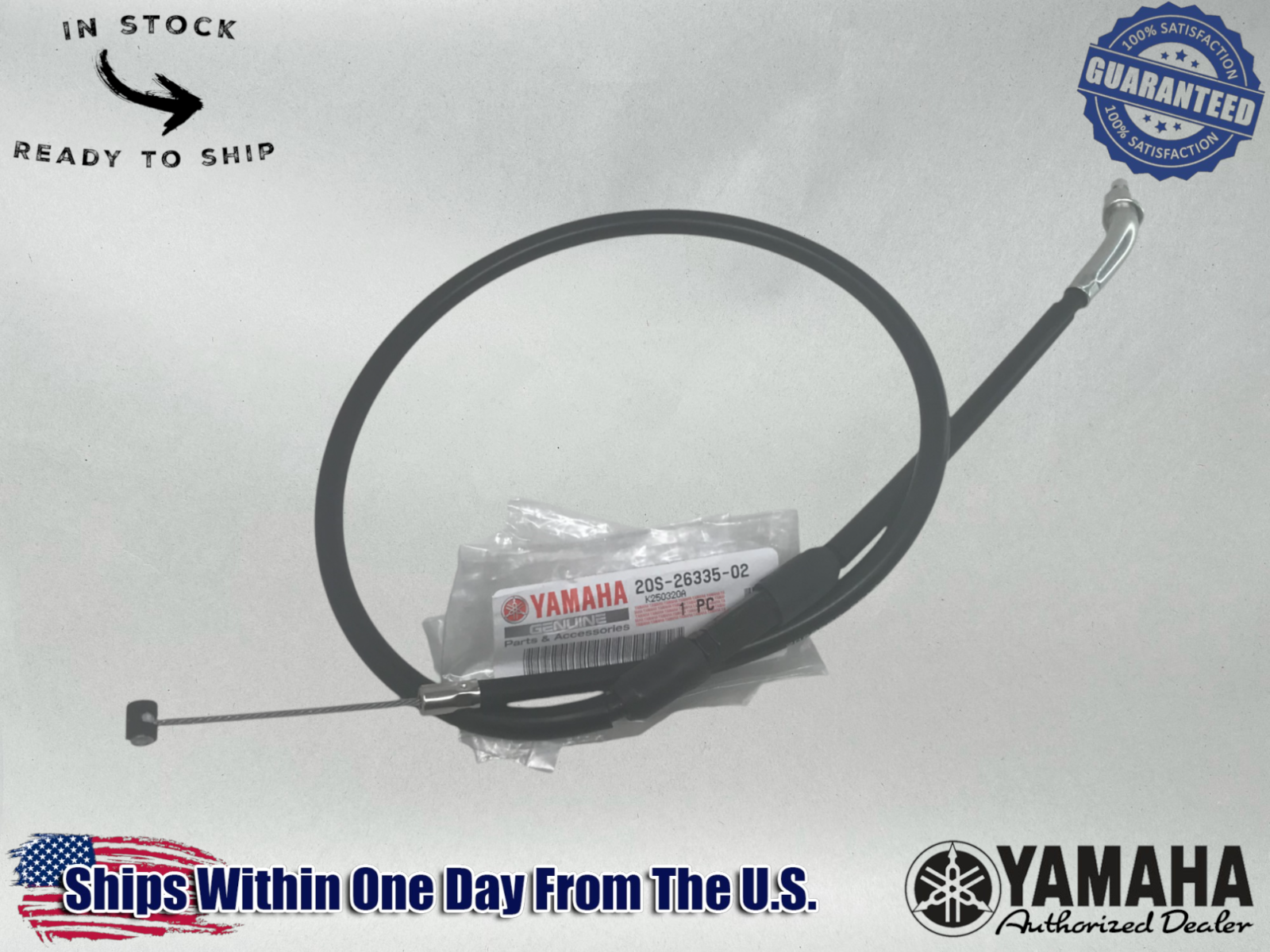 Yamaha Genuine OEM 2009-17 FZ6R FZ 6R LH CLUTCH CABLE ASSEMBLY 20S-26335-02-00