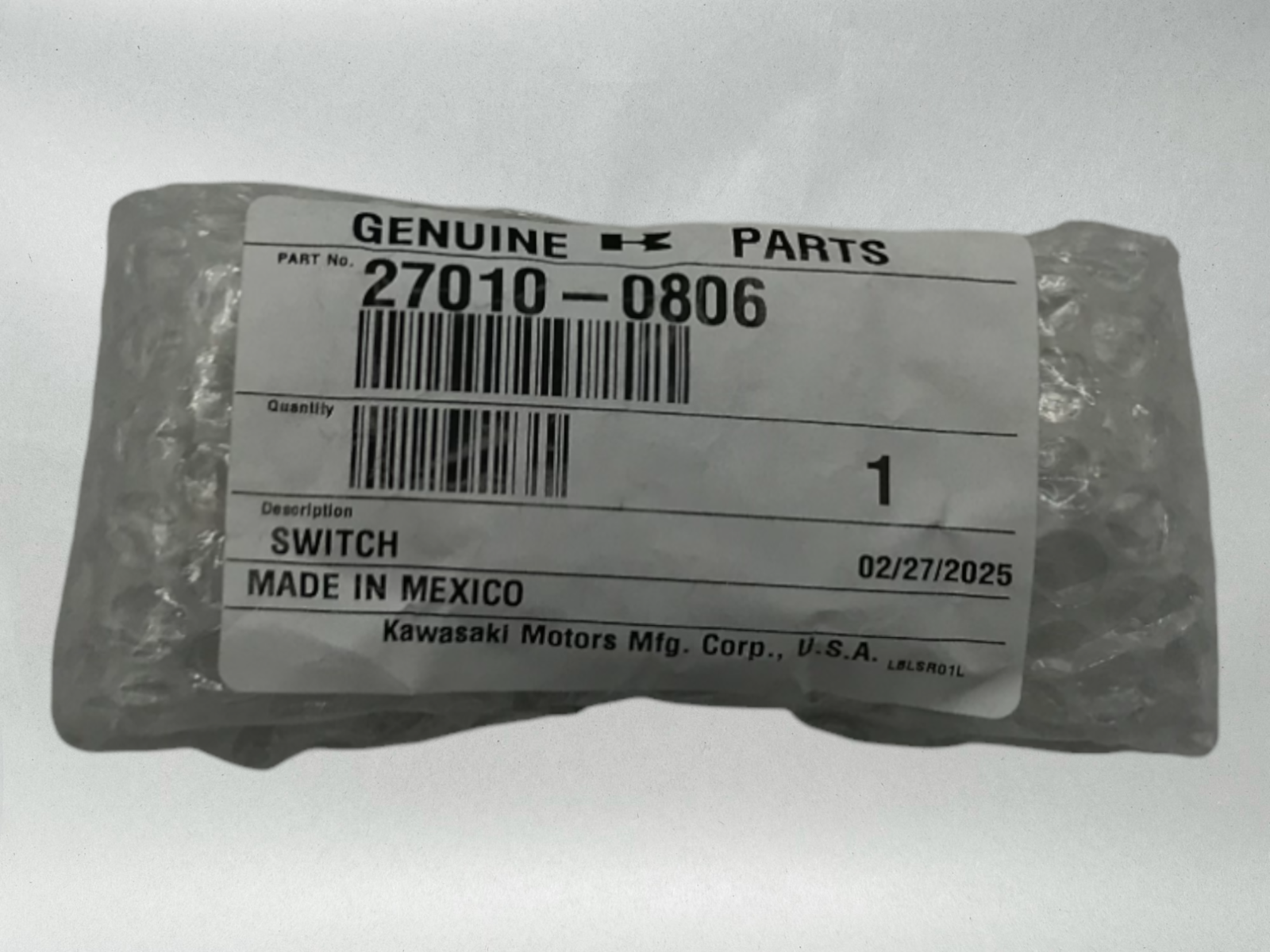 Kawasaki OEM 2016-24 OUTER SWITCH MULE-PRO TERYX LIGHT SWITCH 27010-0806