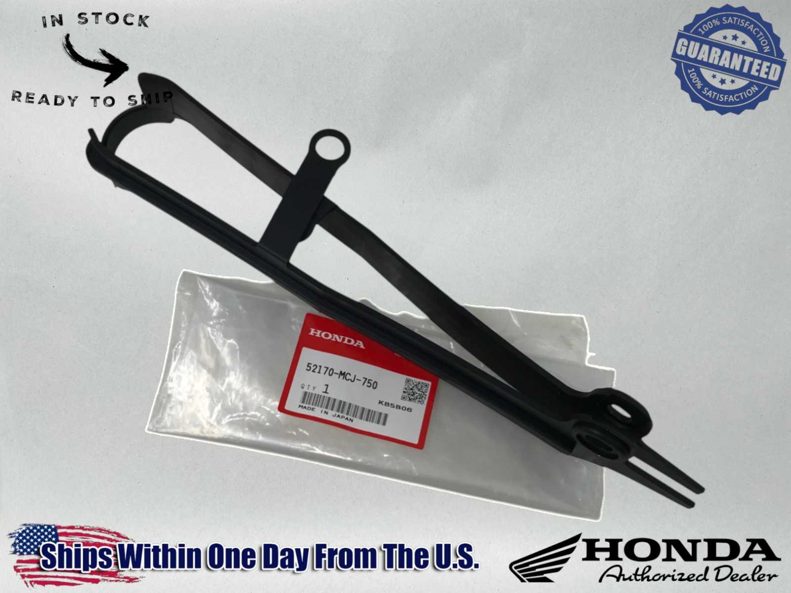Honda Genuine OEM 02-03 CBR954RR Ft Swing Arm Chain Slider 52170-MCJ-750
