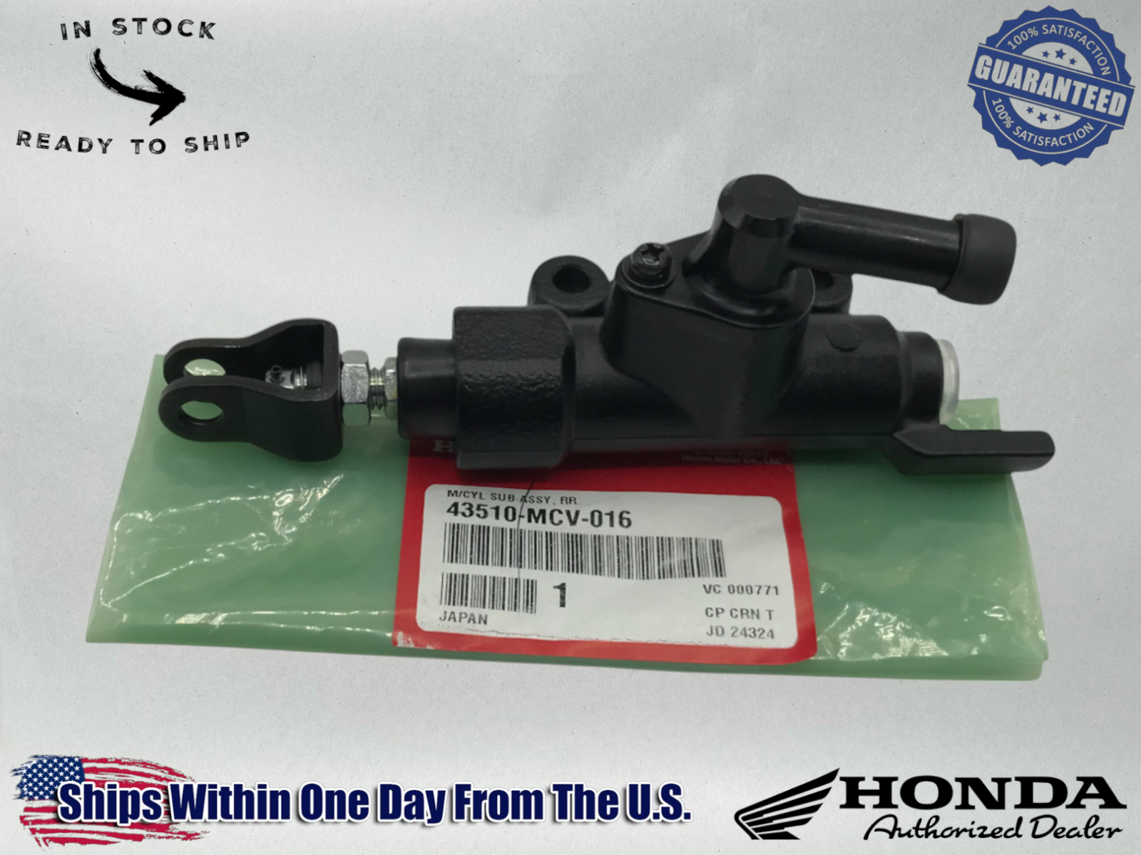 Honda Genuine OEM Rear Brake Master Cylinder VTX1800 superseeded -43510-MCV-016