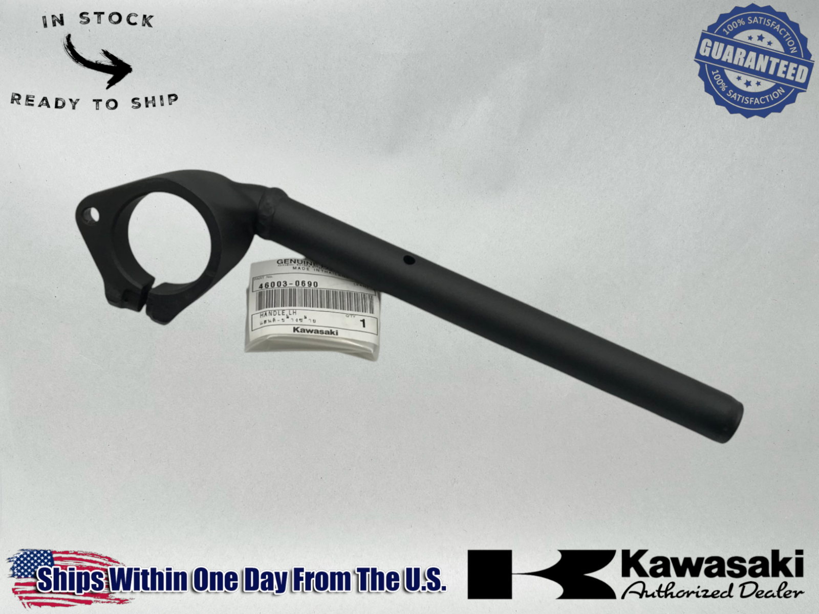 Kawasaki Genuine OEM 2008-23 NINJA 400 LEFT HAND HANDLE EX400 46003-0690