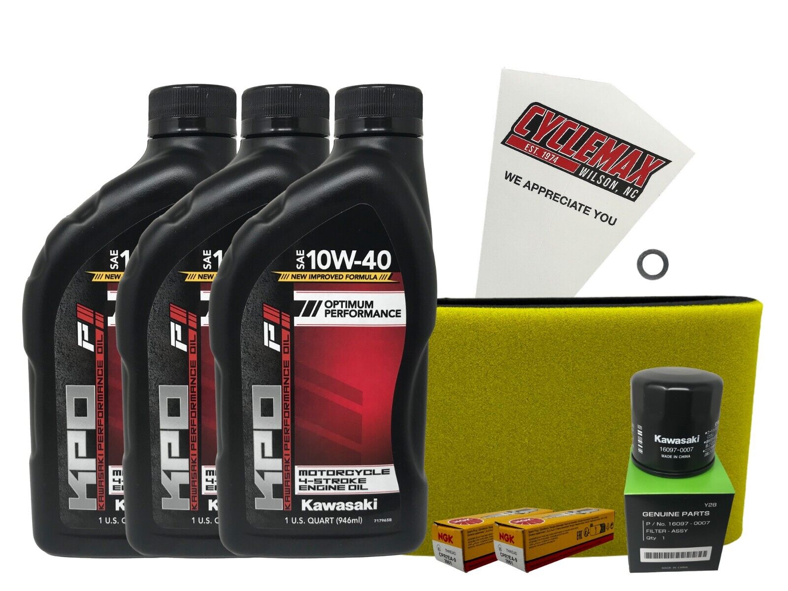 Cyclemax STD Tune Up Kit w/ Spark Plugs fits 2015-2023 Kawasaki Brute Force 750