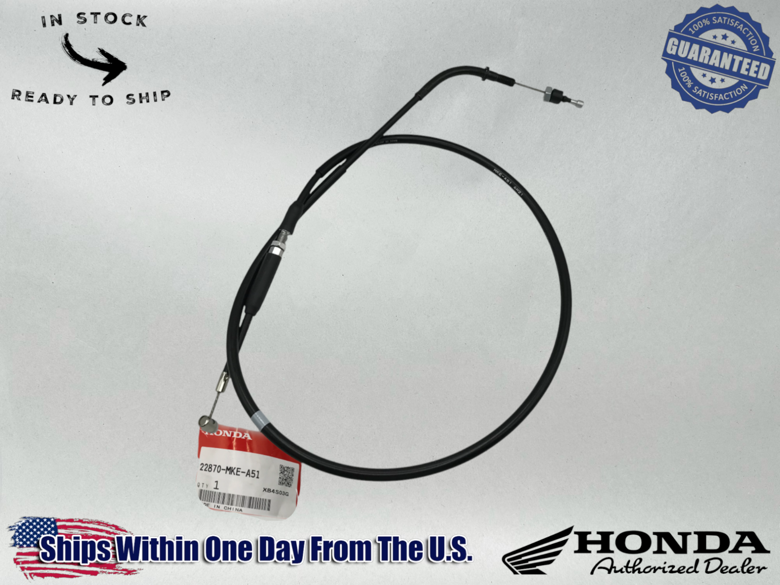 Honda Genuine OEM CLUTCH CABLE 2019-24 CRF450L CRF450X CRF450RL 22870-MKE-A51