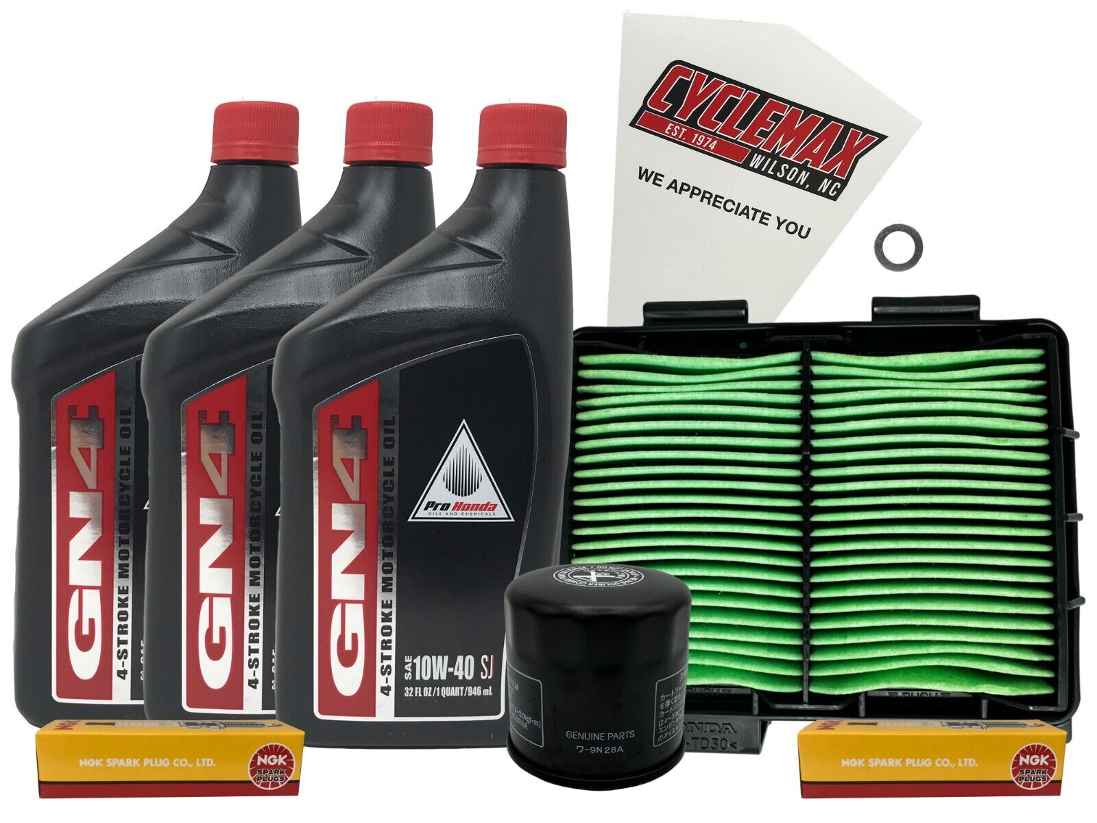 Cyclemax 10W40 Tune-Up Kit fits 2017-2024 Honda CMX 500 CMX500 Rebel 500 w/Plugs