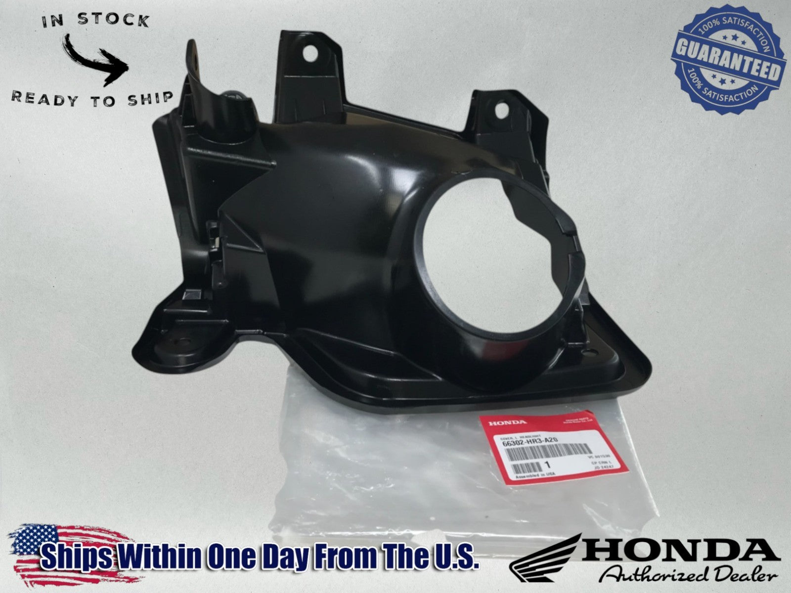 Honda Genuine OEM LEFT HEADLIGHT COVER 2014-2024 TRX420 RANCHER 66302-HR3-A20