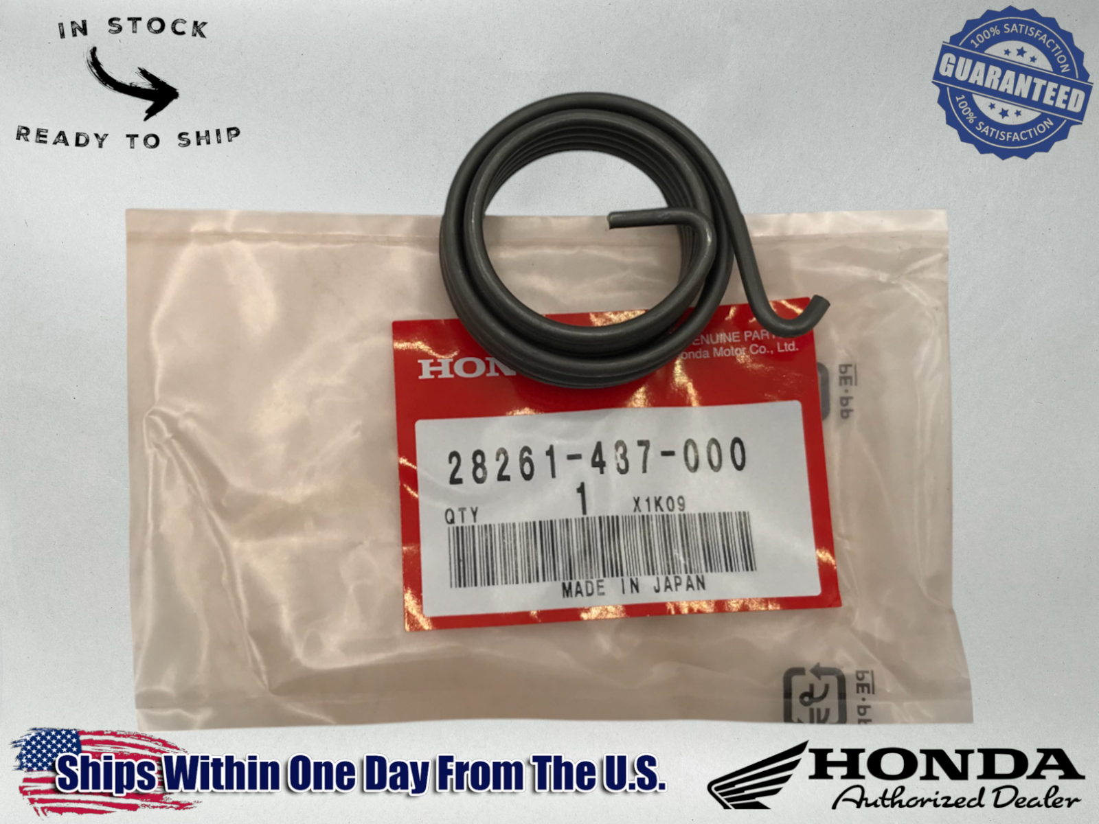 Honda Genuine OEM Kick Starter Spring XL125 XL185 XR200R 1979-2002 28261-437-000