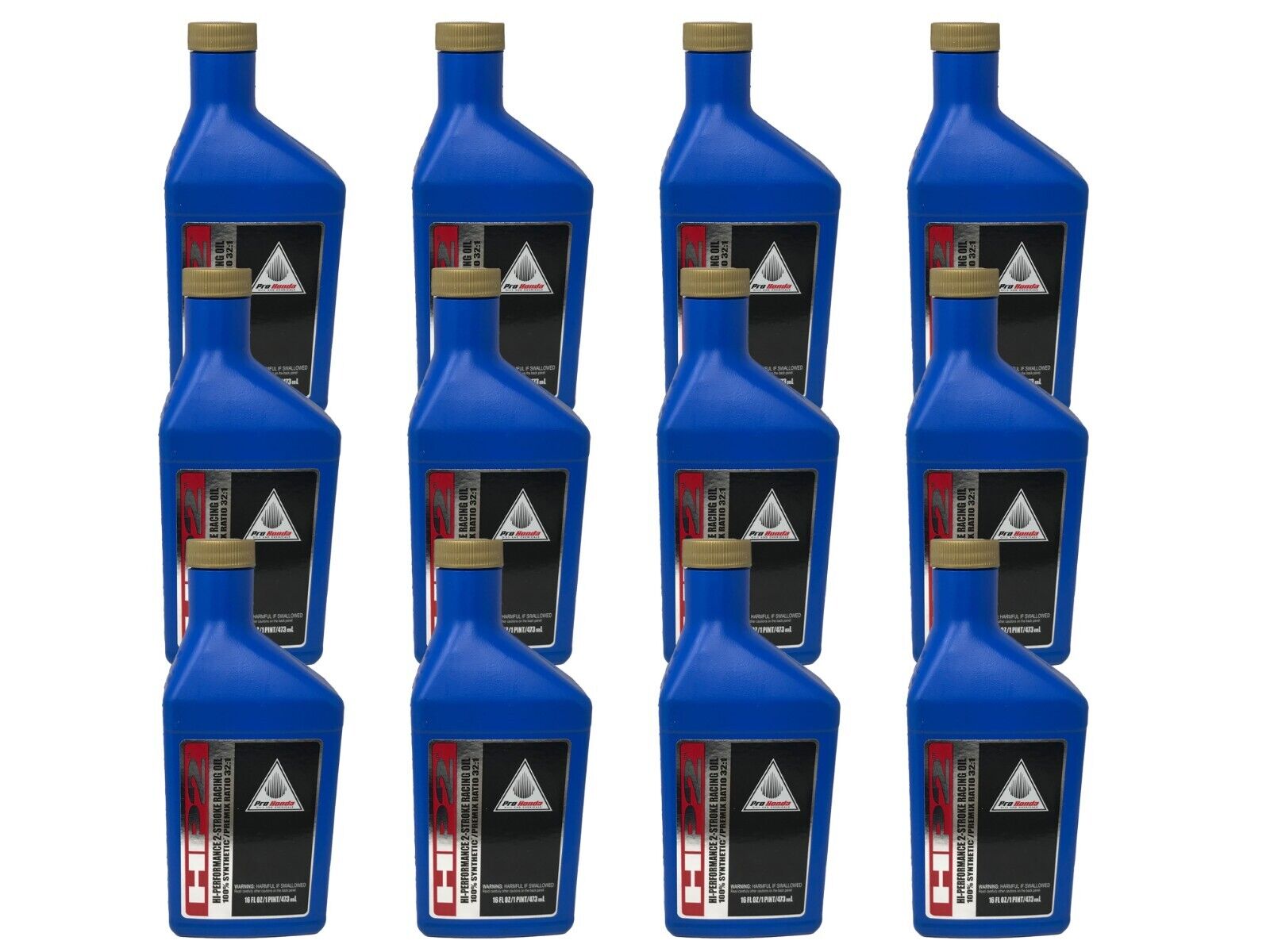 Honda Genuine OEM HP2 Synthetic 2 Stroke Oil Pint 08C35-AH21S01 - 12 Pack