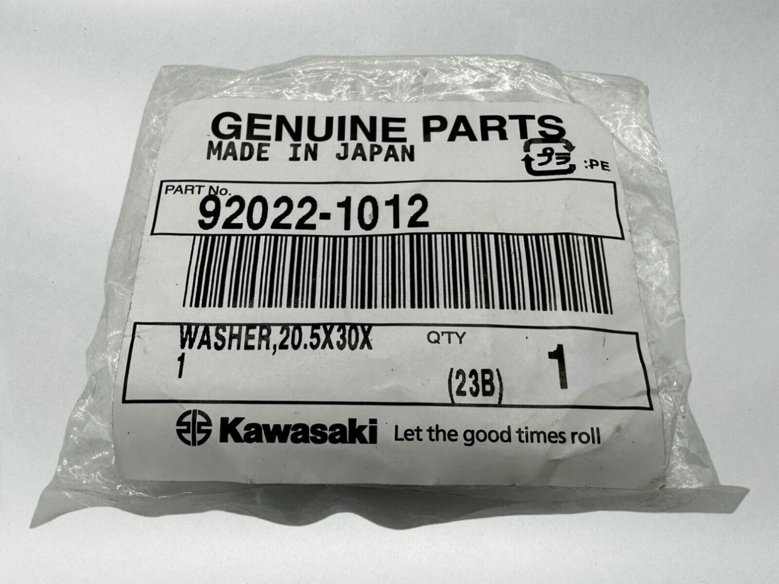 Kawasaki Genuine OEM Authentic Washer 20.5X30X1 92022-1012