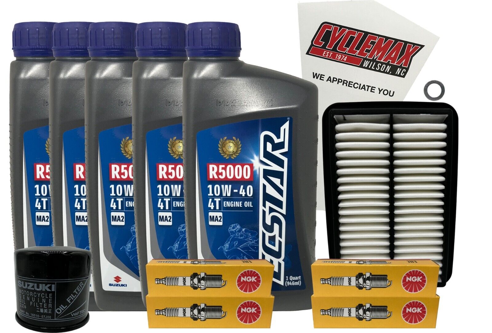 Cyclemax Standard Tune Up Kit w/ Spark Plugs fits 2001-2003 Suzuki GSF-600
