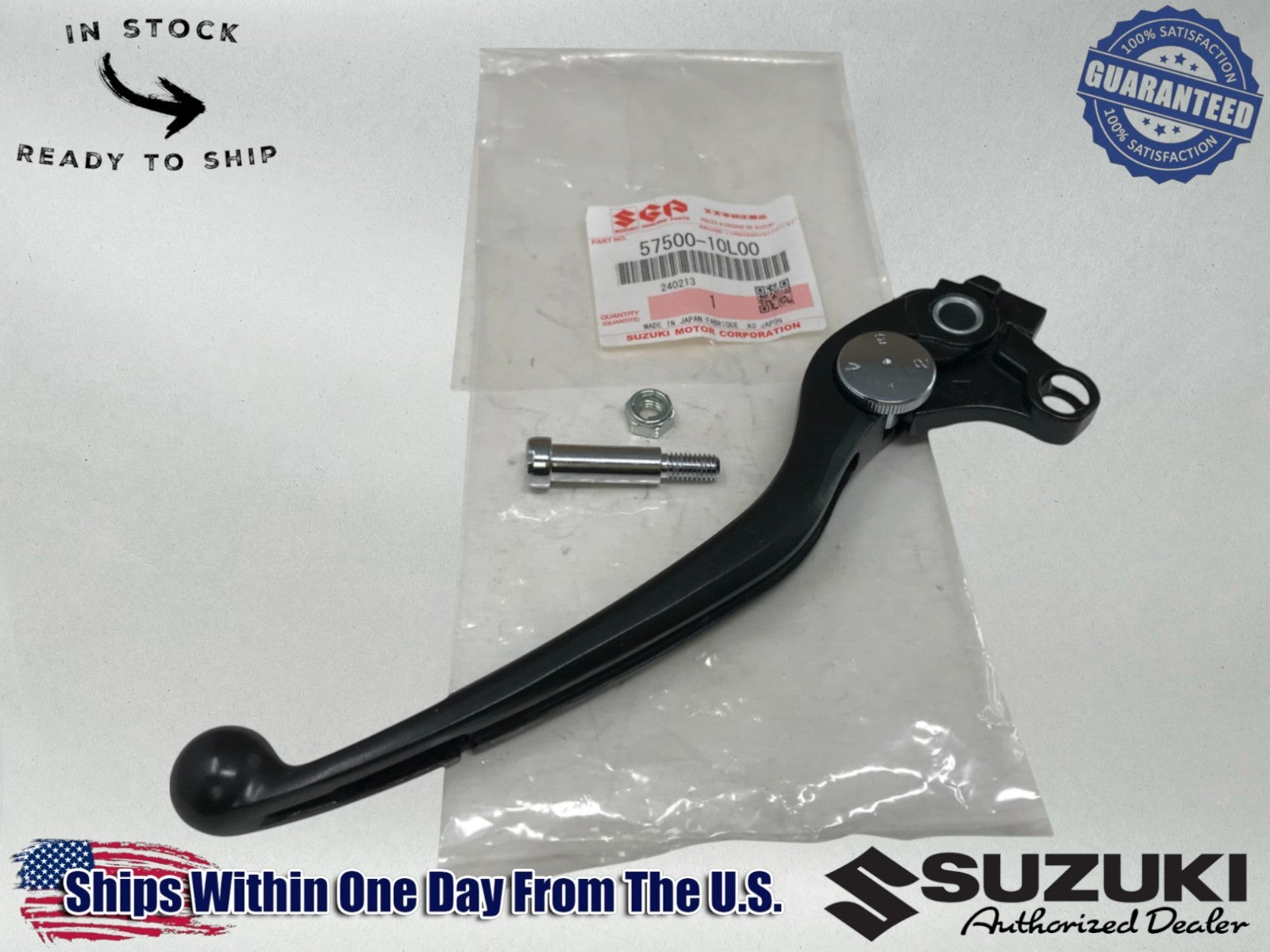 Suzuki Genuine OEM 2022-25 HAYABUSA GSX1300R BLACK CLUTCH LEVER 57500-10L00