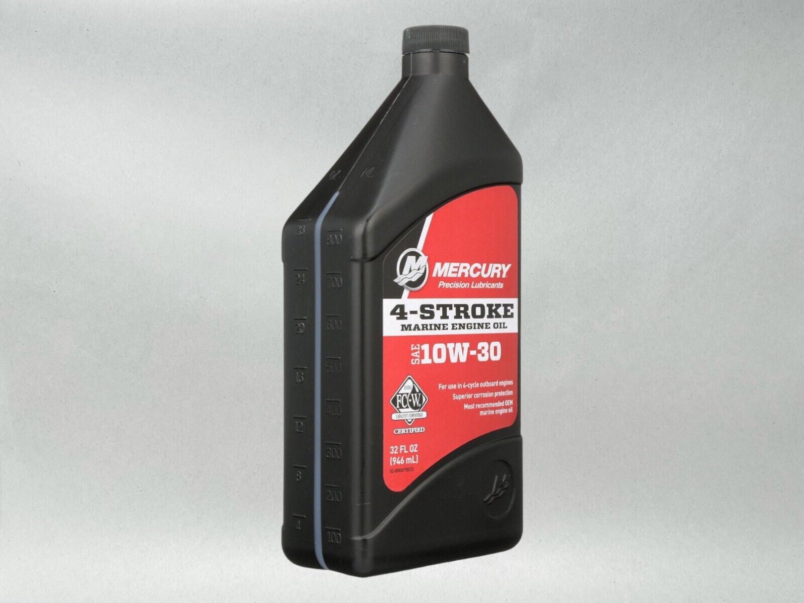 Mercury OEM SAE 10W-30 Mineral 4-Stroke Marine Engine Oil Quart 8M0078625-3PACK