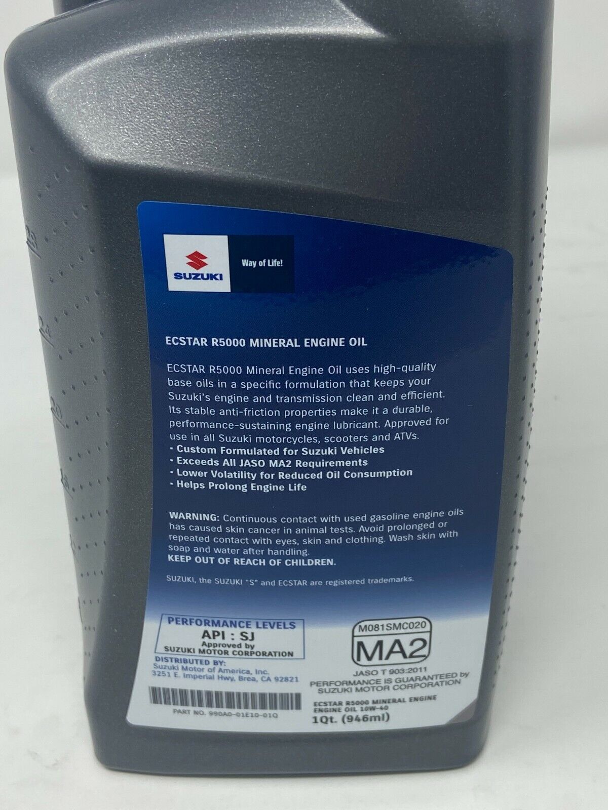 OEM 2001-2012 Suzuki SV650/SV650S 10w40 Oil Change Kit