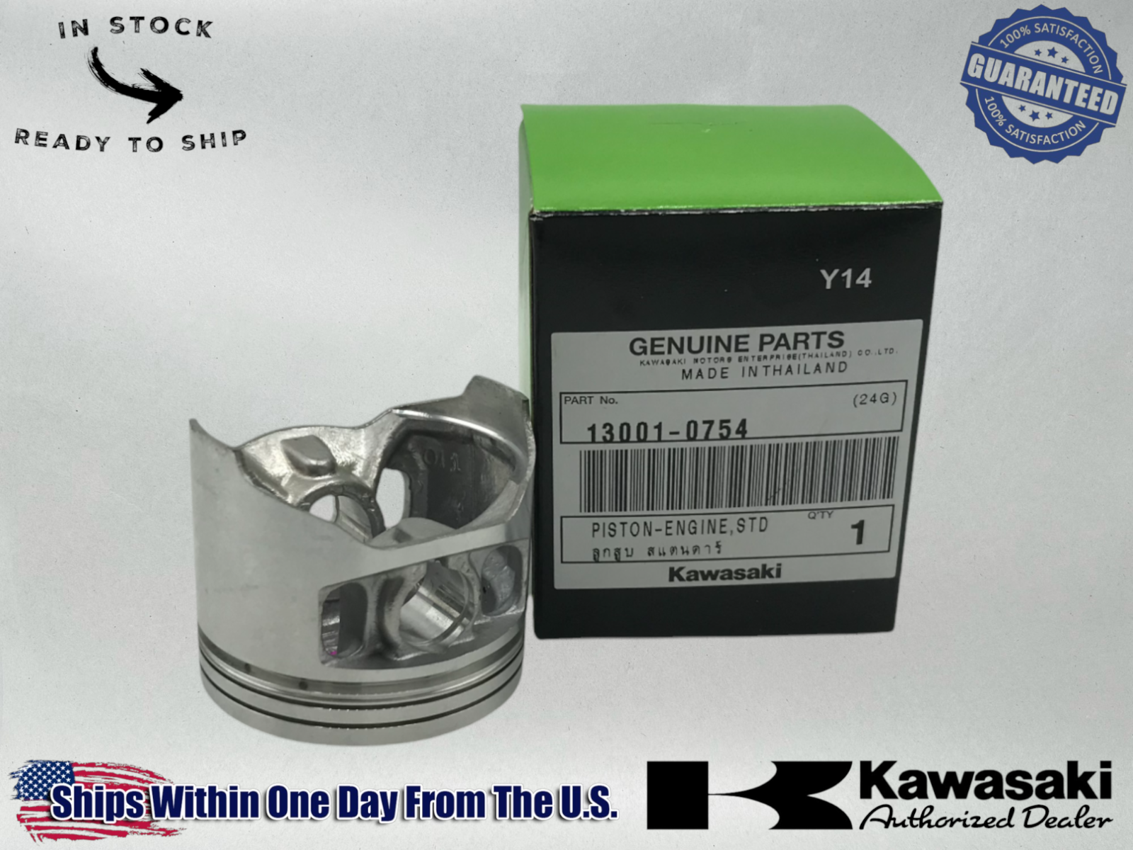 Kawasaki Genuine OEM 2002-09 KLX 110 STD ENGINE PISTON 13001-0754