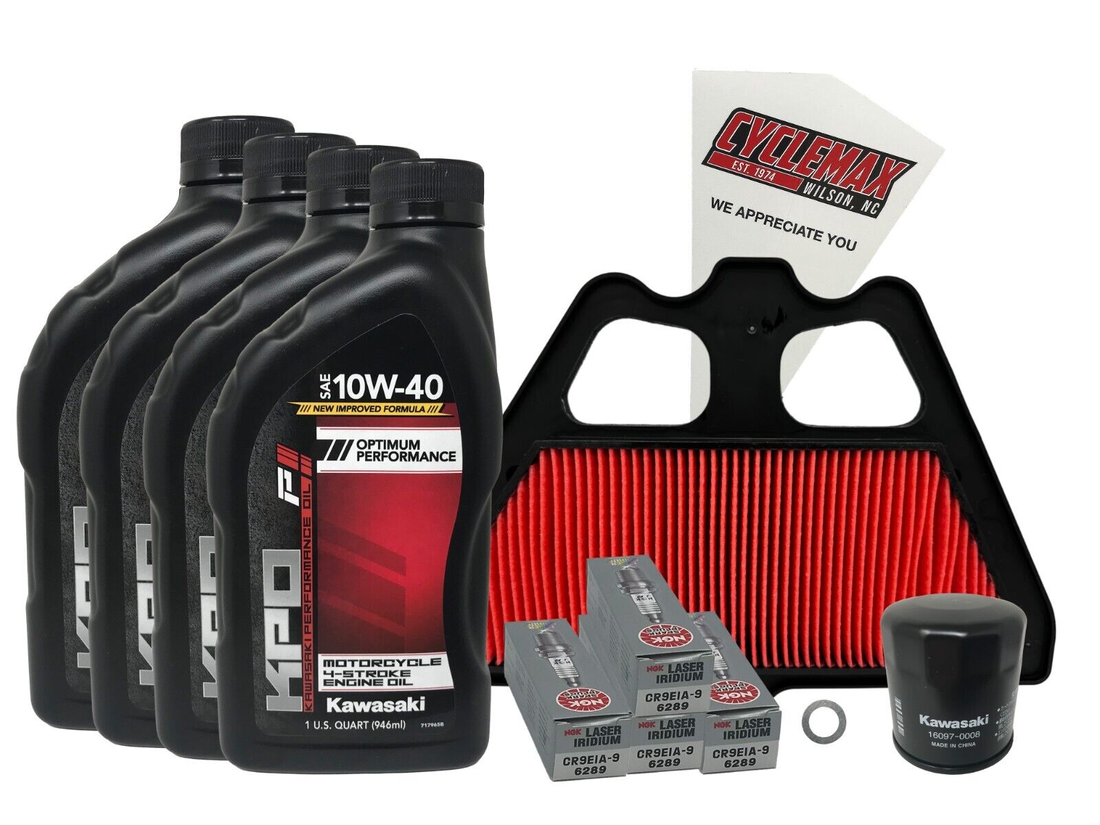Cyclemax Standard Tune Up Kit with Spark Plugs fits Kawasaki 2017-2023 Z900