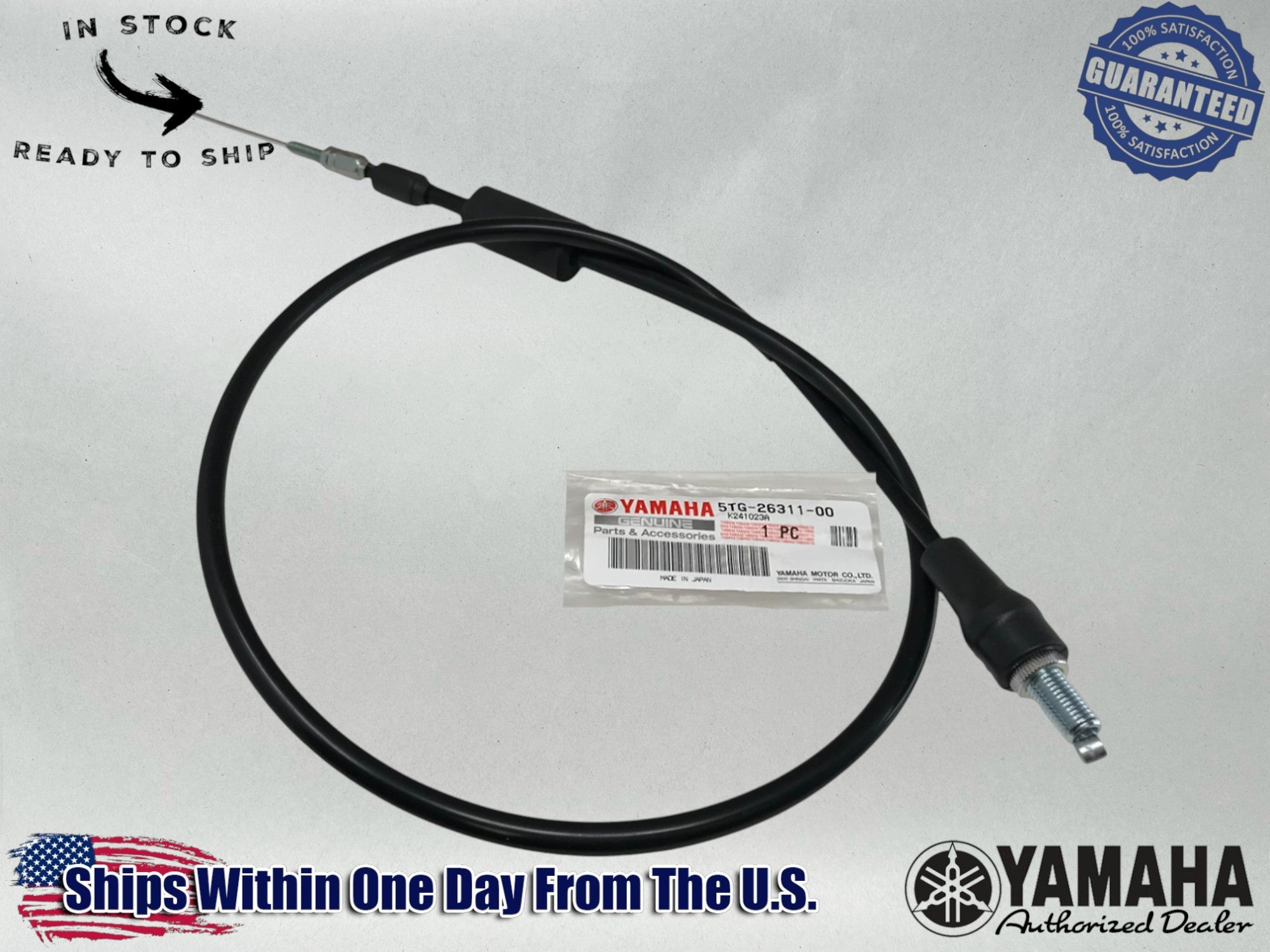 Yamaha Genuine OEM Authentic ATV THROTTLE CABLE 5TG-26311-00-00