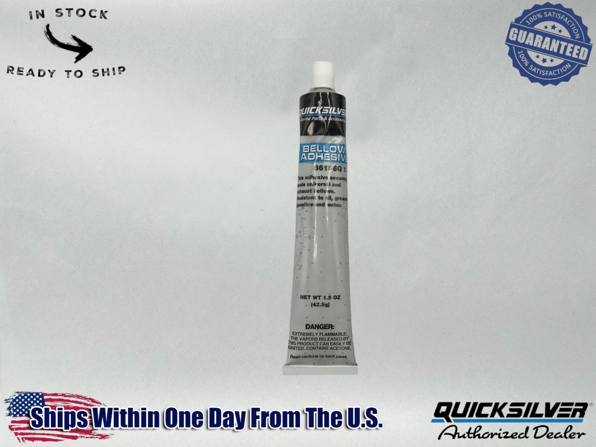 Mercury OEM Authentic Alpha Bravo Bellows Bellow Adhesive Tube 1.5 oz 92-86166Q1