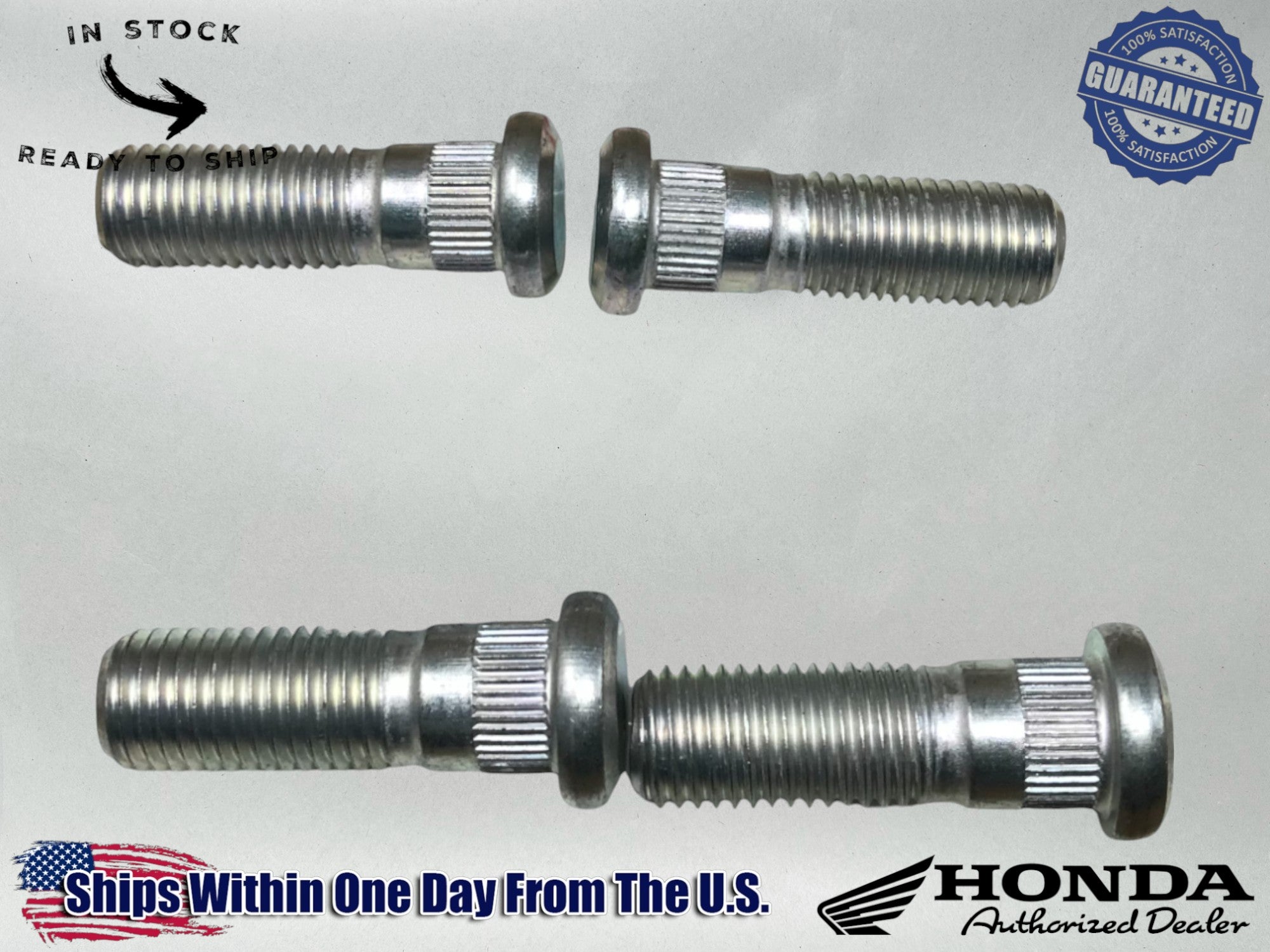 Genuine OEM Honda Wheel Lug Bolt Stud 90113-SM1-005 - 4 Pack