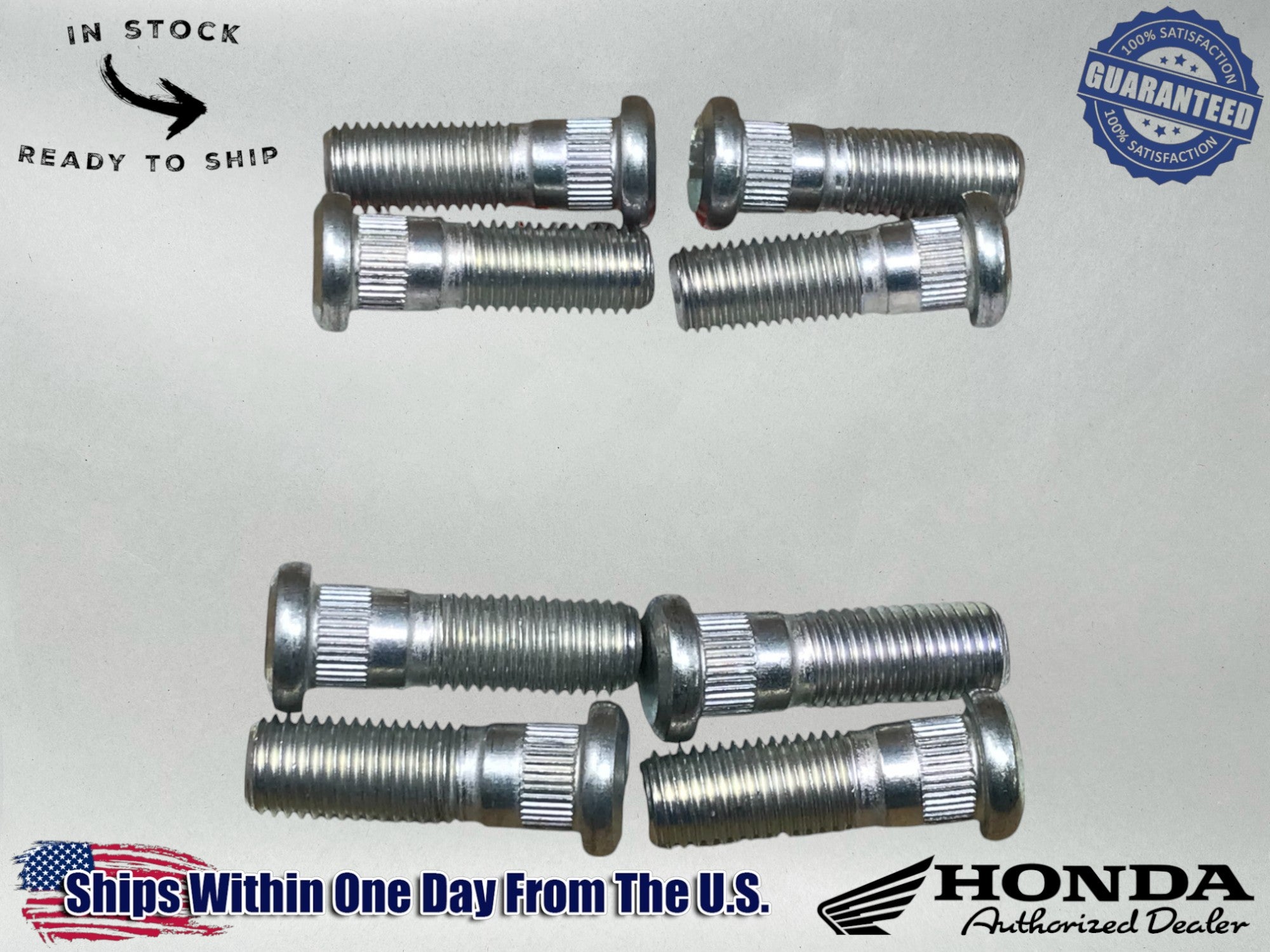 Genuine OEM Honda Wheel Lug Bolt Stud 90113-SM1-005 - 8 Pack