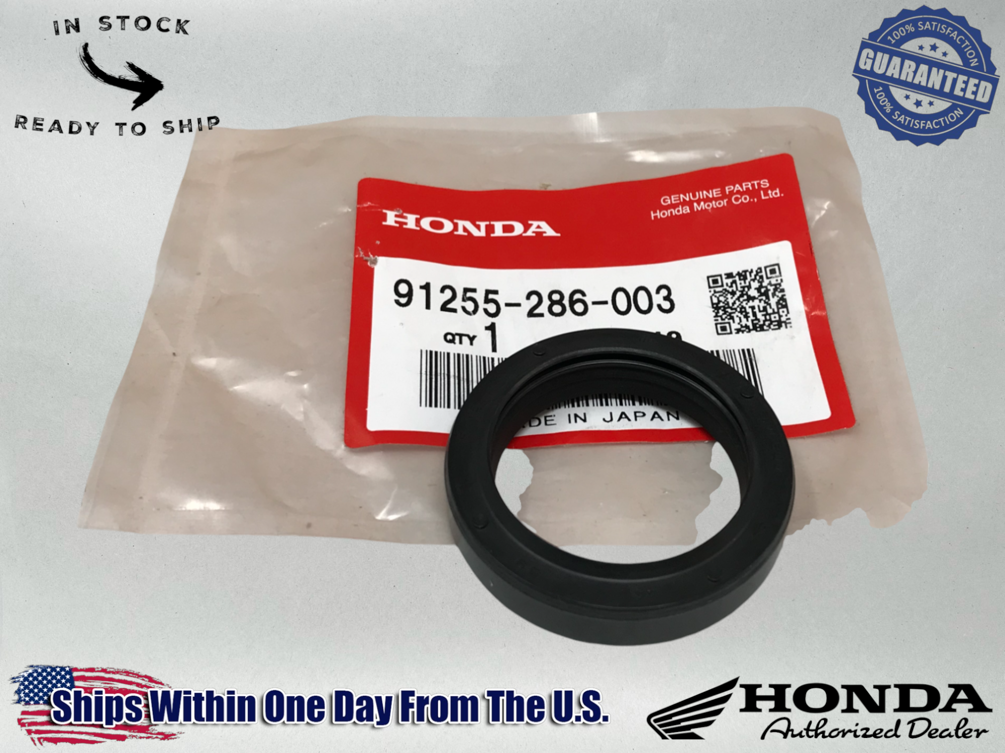 Genuine OEM Honda Fork Seal 91255-286-003