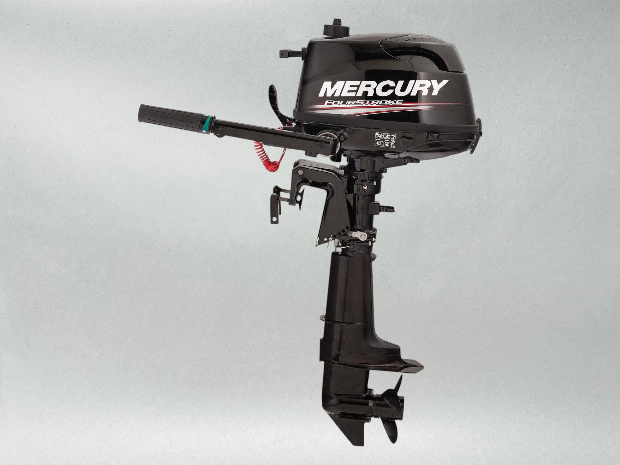 Mercury 6hp Tiller FourStroke Outboard Motor, 15" Shaft Model ME 6MH 1FX6201KK