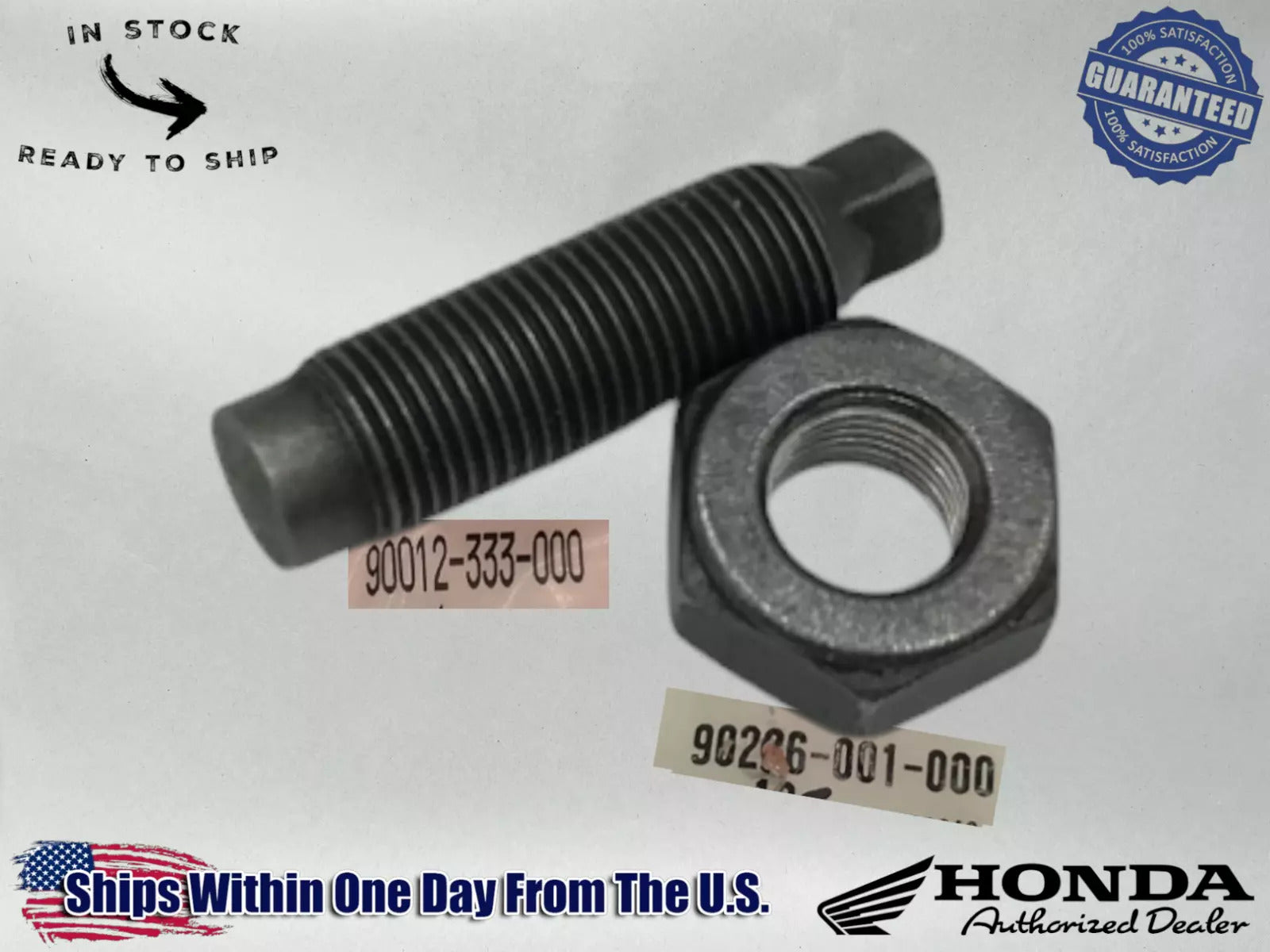 Honda OEM Z50 CT70 CT90 XR100 TAPPET SCREW AND NUT 90012-333-000 + 90206-001-000