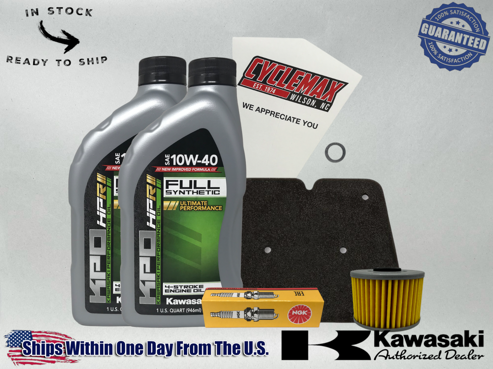 Cyclemax Full-Synthetic KPO Tune-Up Kit fits 2020-2025 Kawasaki KLX230