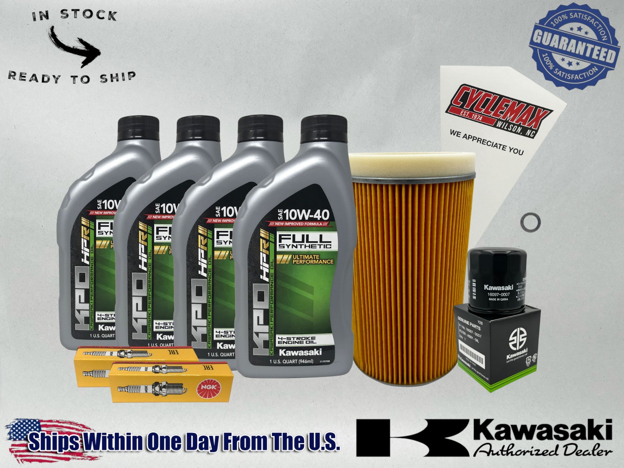 Cyclemax Full-Syn KPO Tune-Up Kit fits 2012-2025 Kawasaki TERYX 4 750 800 4X4