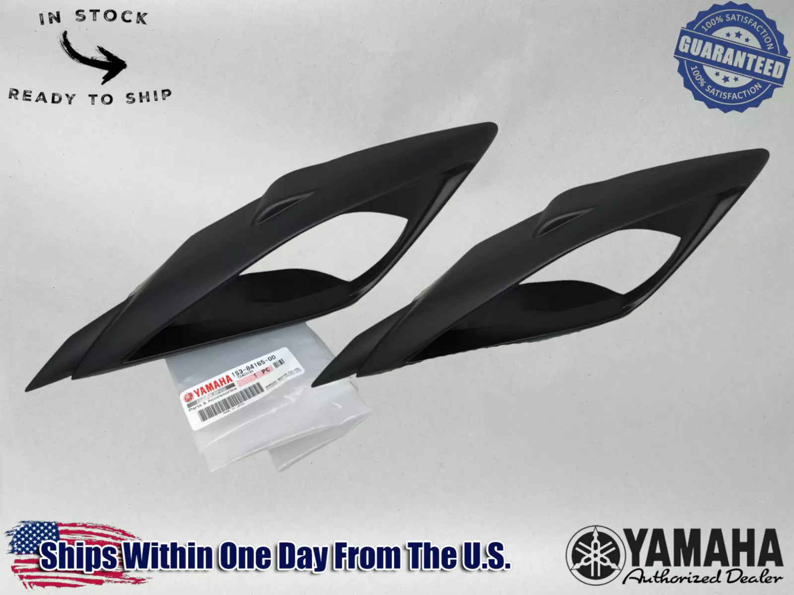 Yamaha Genuine OEM Authentic Headlight Covers Pair Set 1S3-84165-00-00