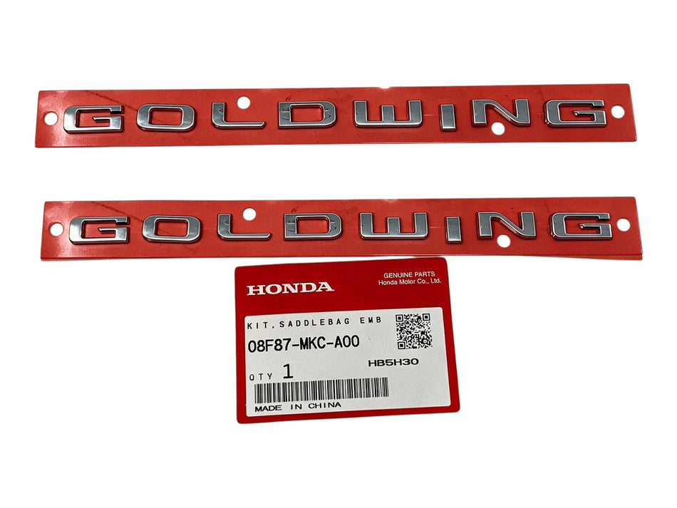 Genuine OEM Honda Goldwing Chrome Saddlebag Emblem Decal 08F87-MKC-A00